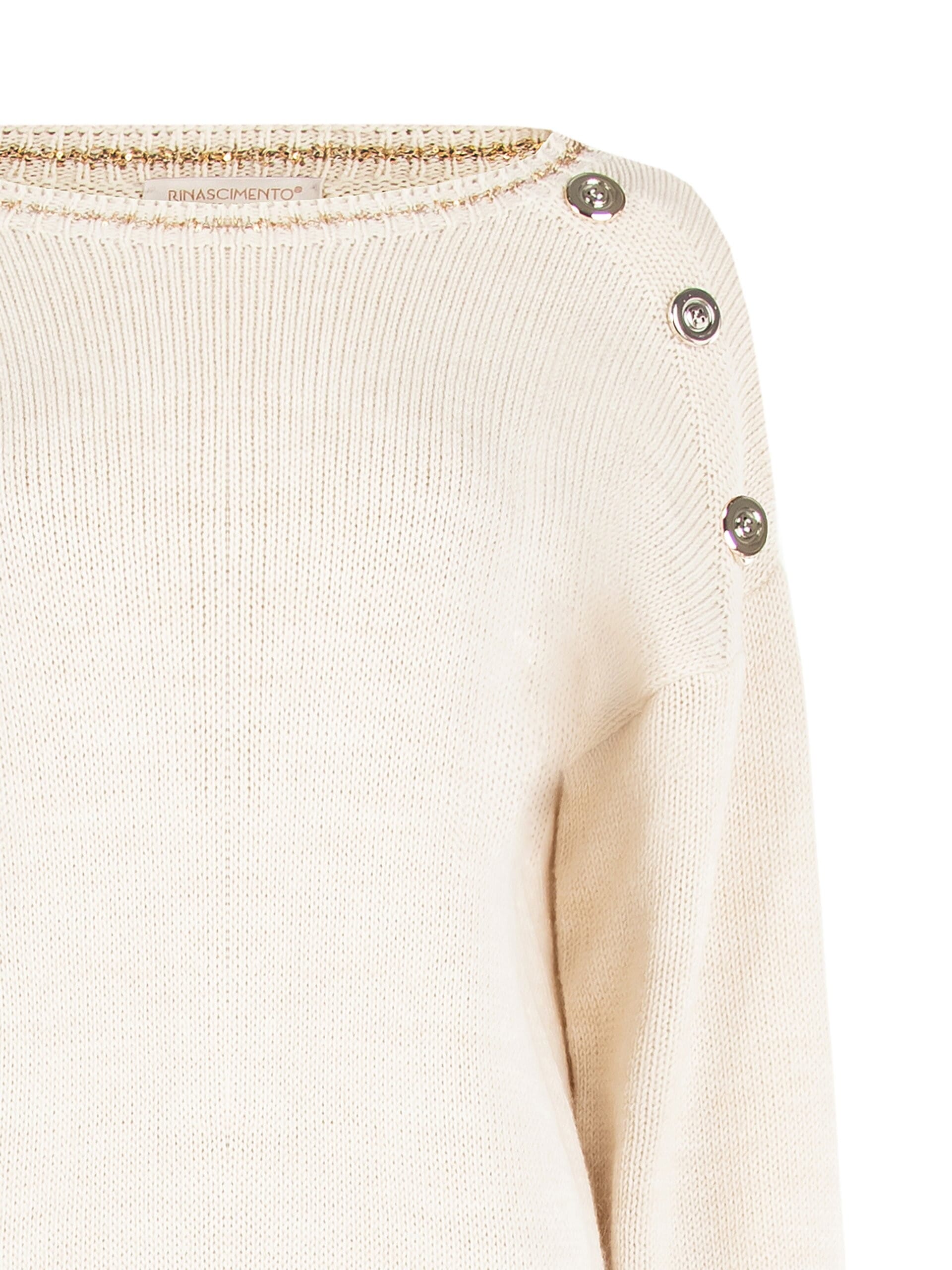 Maglione Abito Con Righe In Lurex E Paillettes Rinascimento