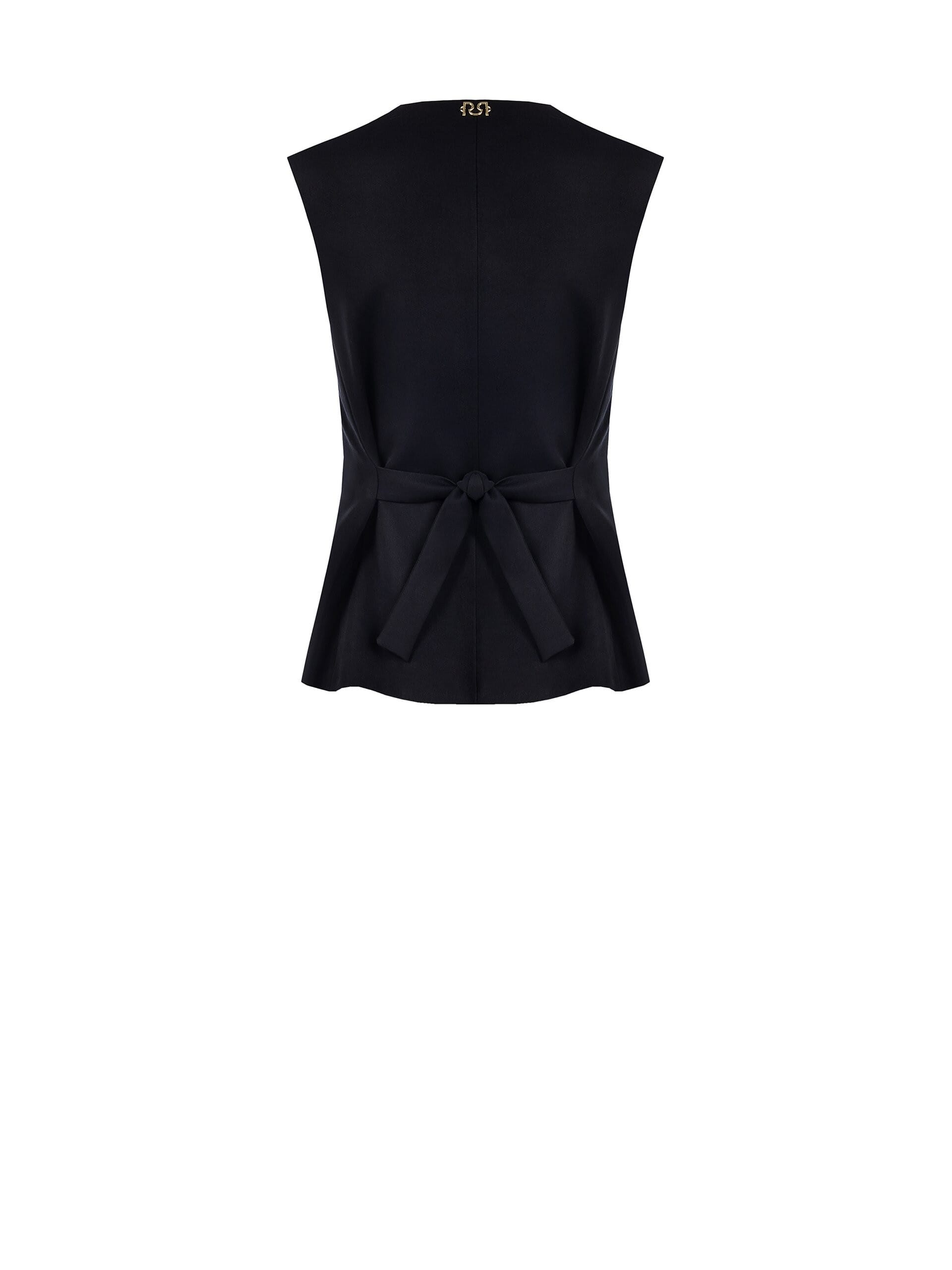 Gilet Lungo Con Lacci Dietro In Misto Viscosa Rinascimento