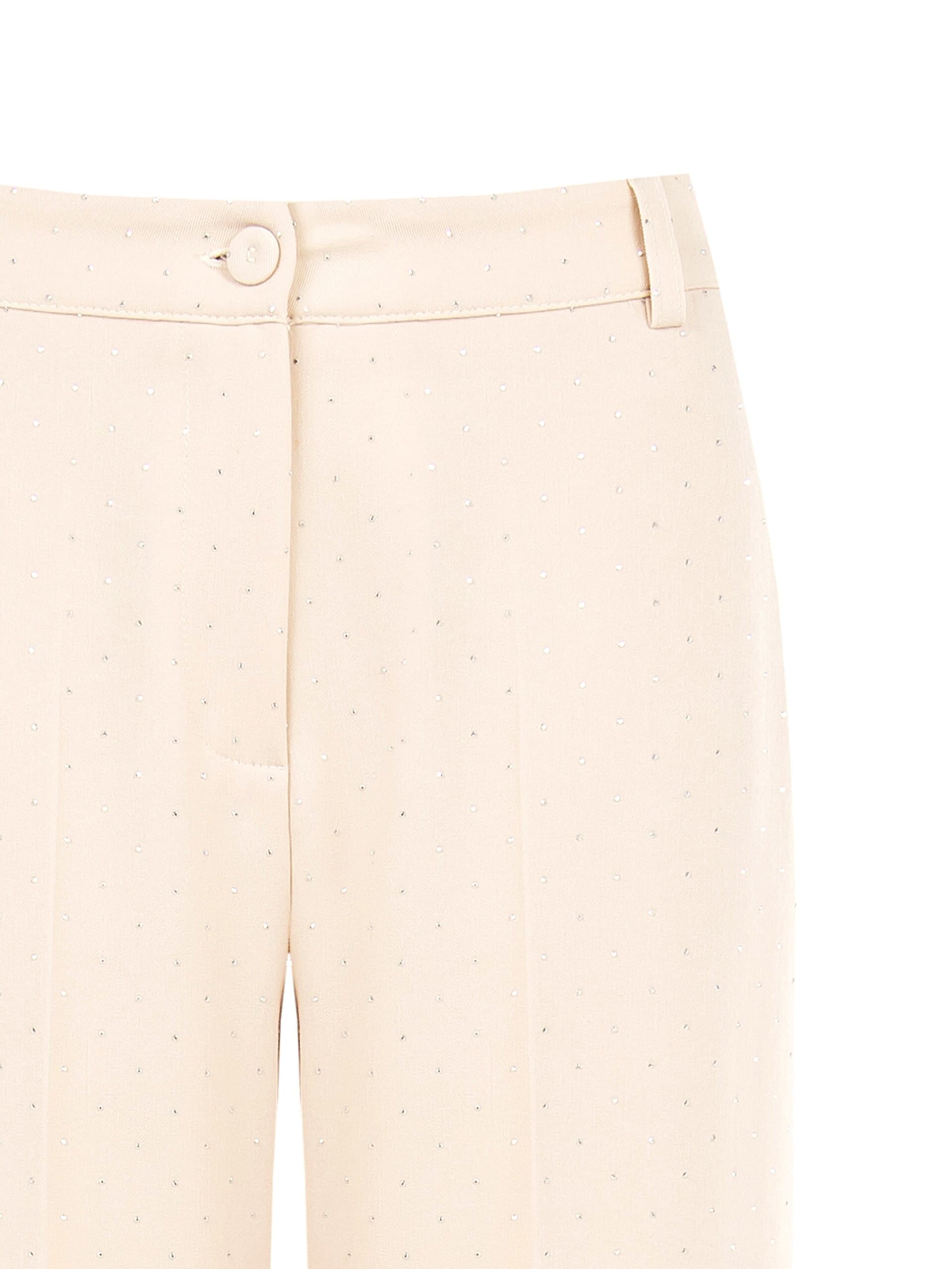 Mini pantalon palazzo recouvert de strass avec élastique dans le dos Rinascimento