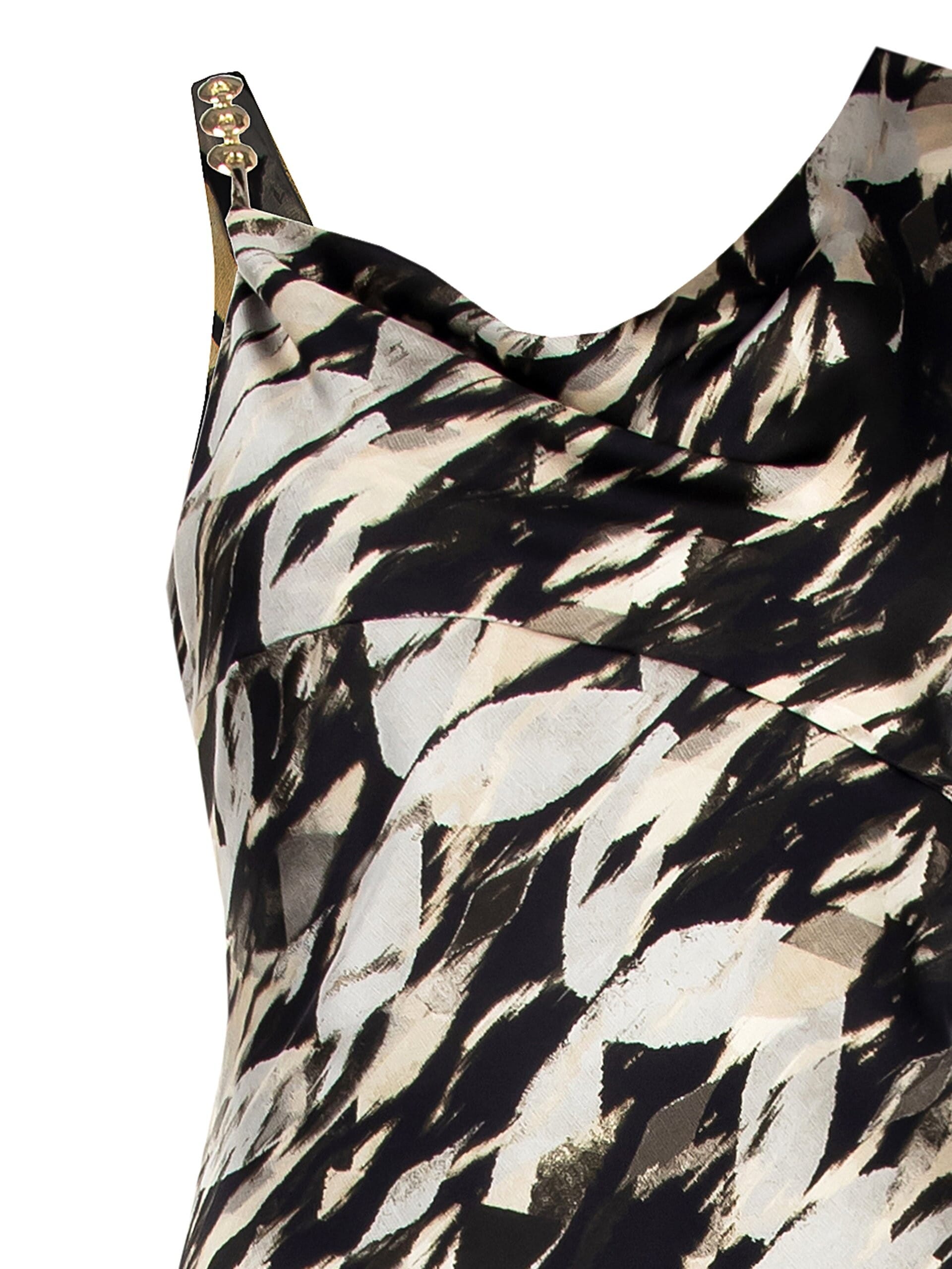 Robe longue en satin avec détails en chaîne Rinascimento