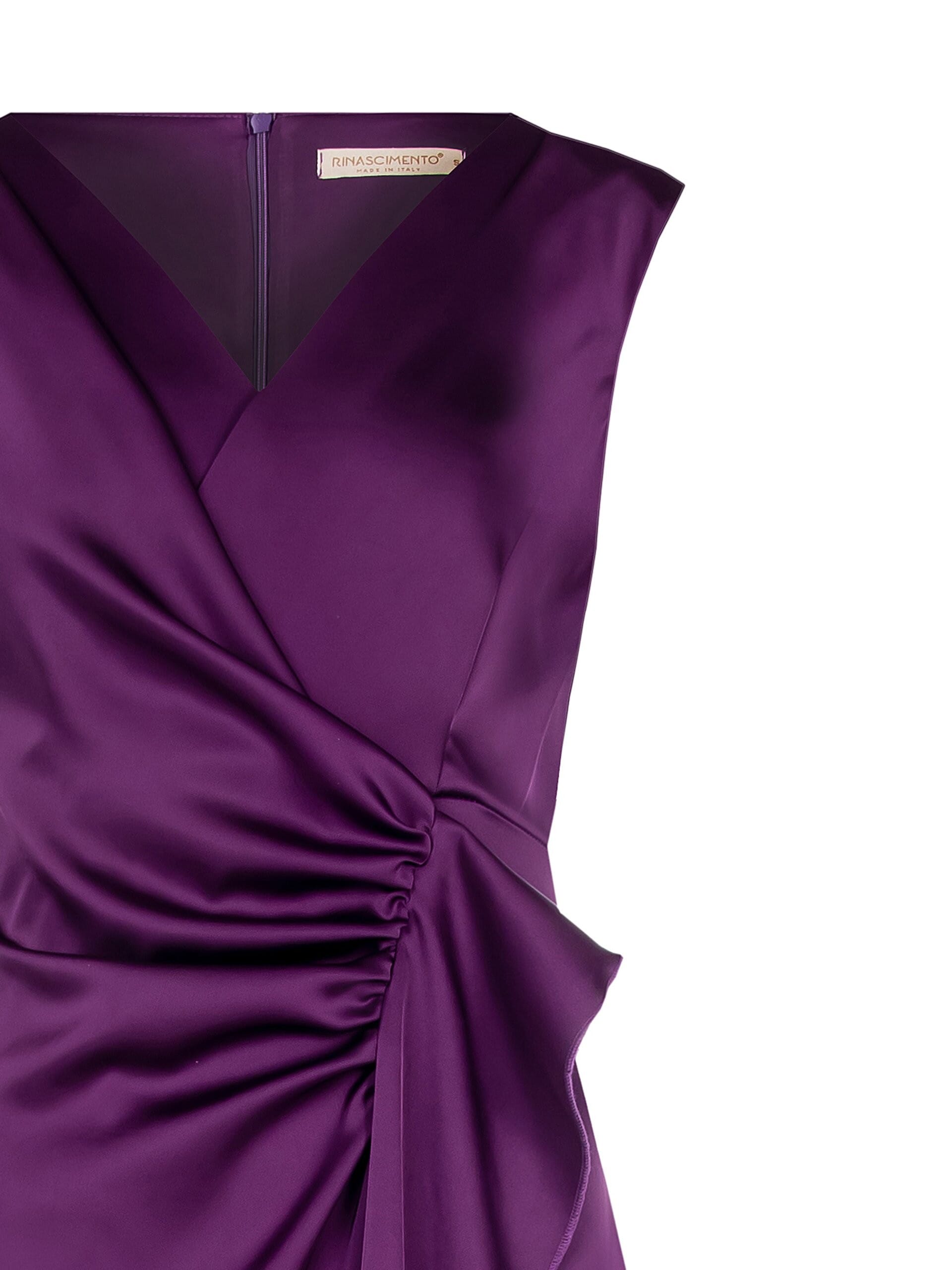 Rinascimento - Robe asymétrique en satin croisé