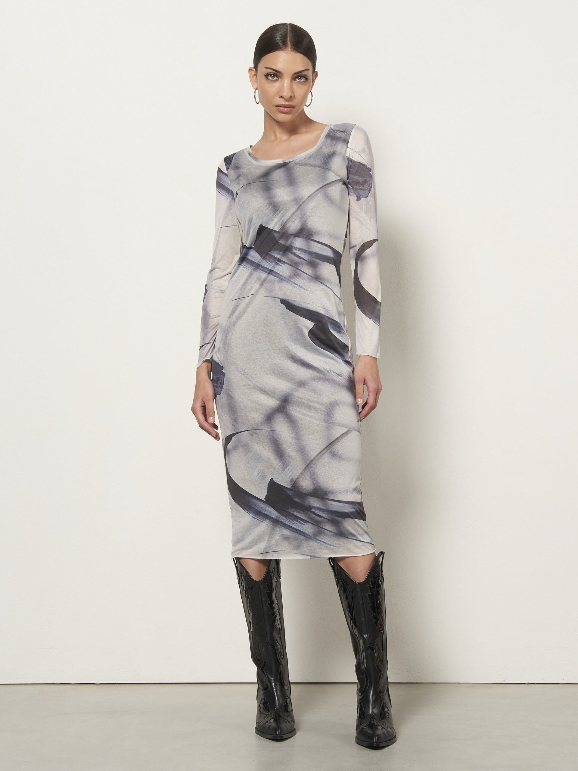 Rinascimento - Robe midi en maille brillante