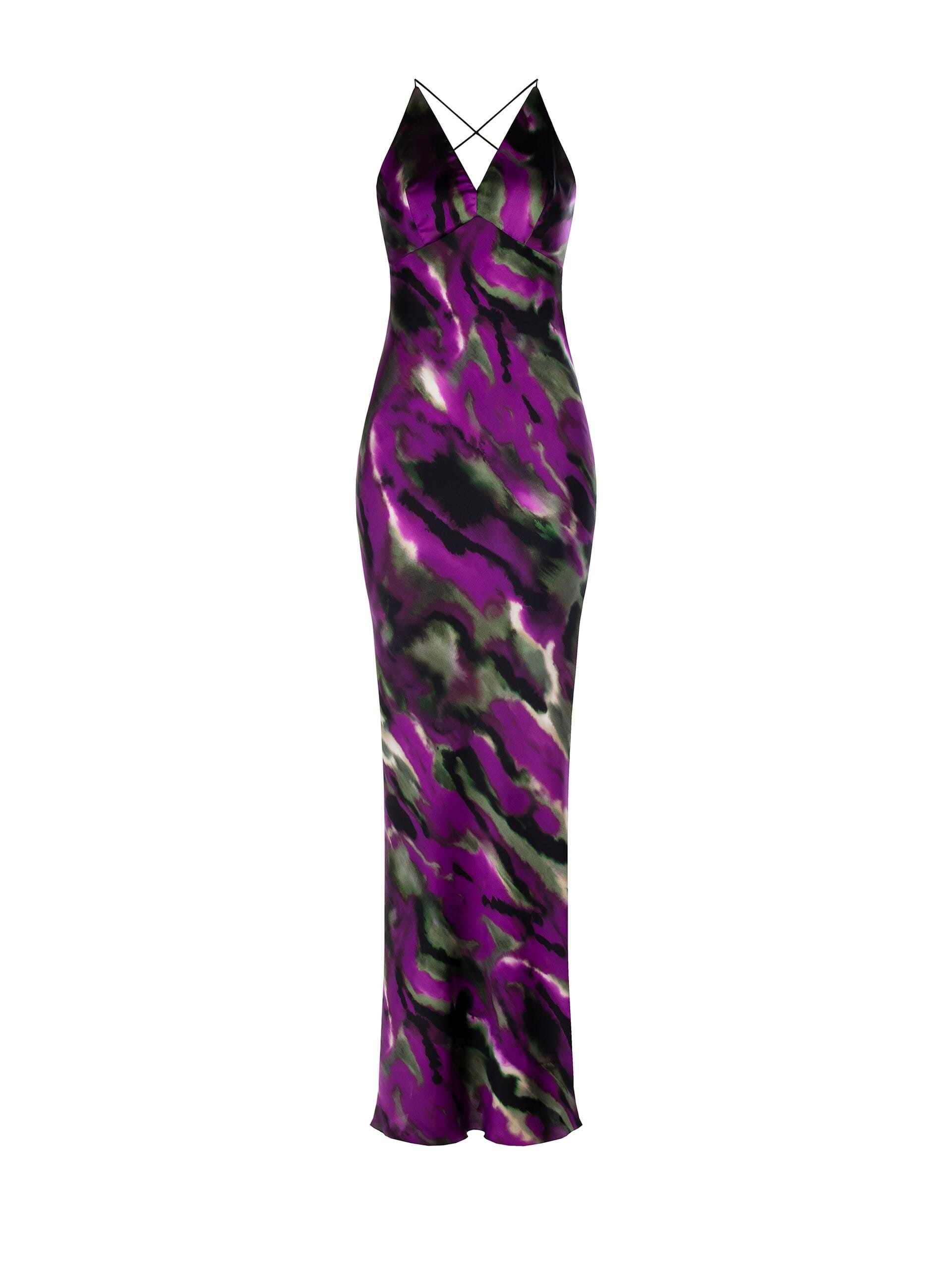 Abito Lungo Sottoveste In Raso Rinascimento