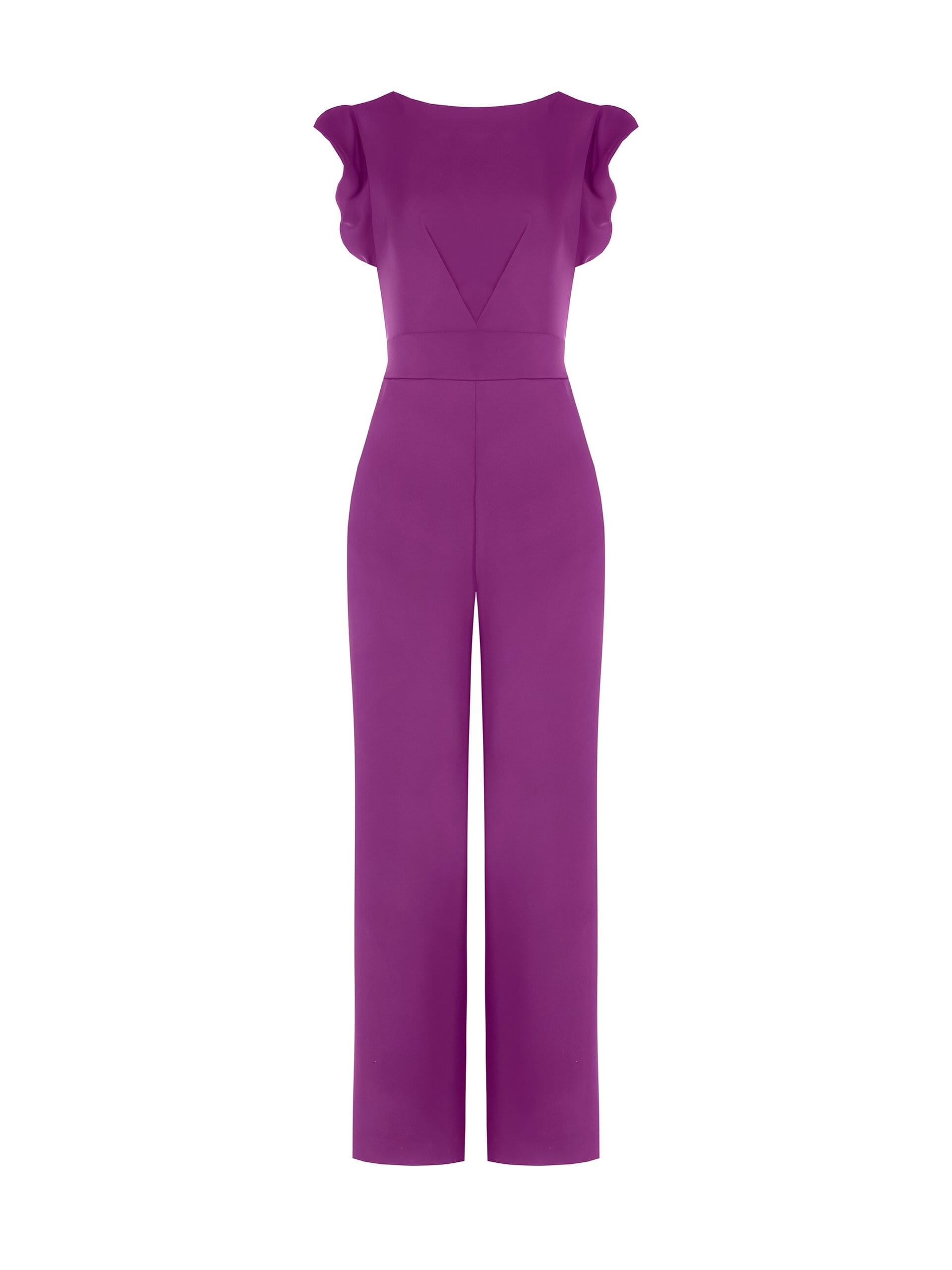 Tuta Palazzo Intera In Tessuto Fluido Con Tasche Rinascimento