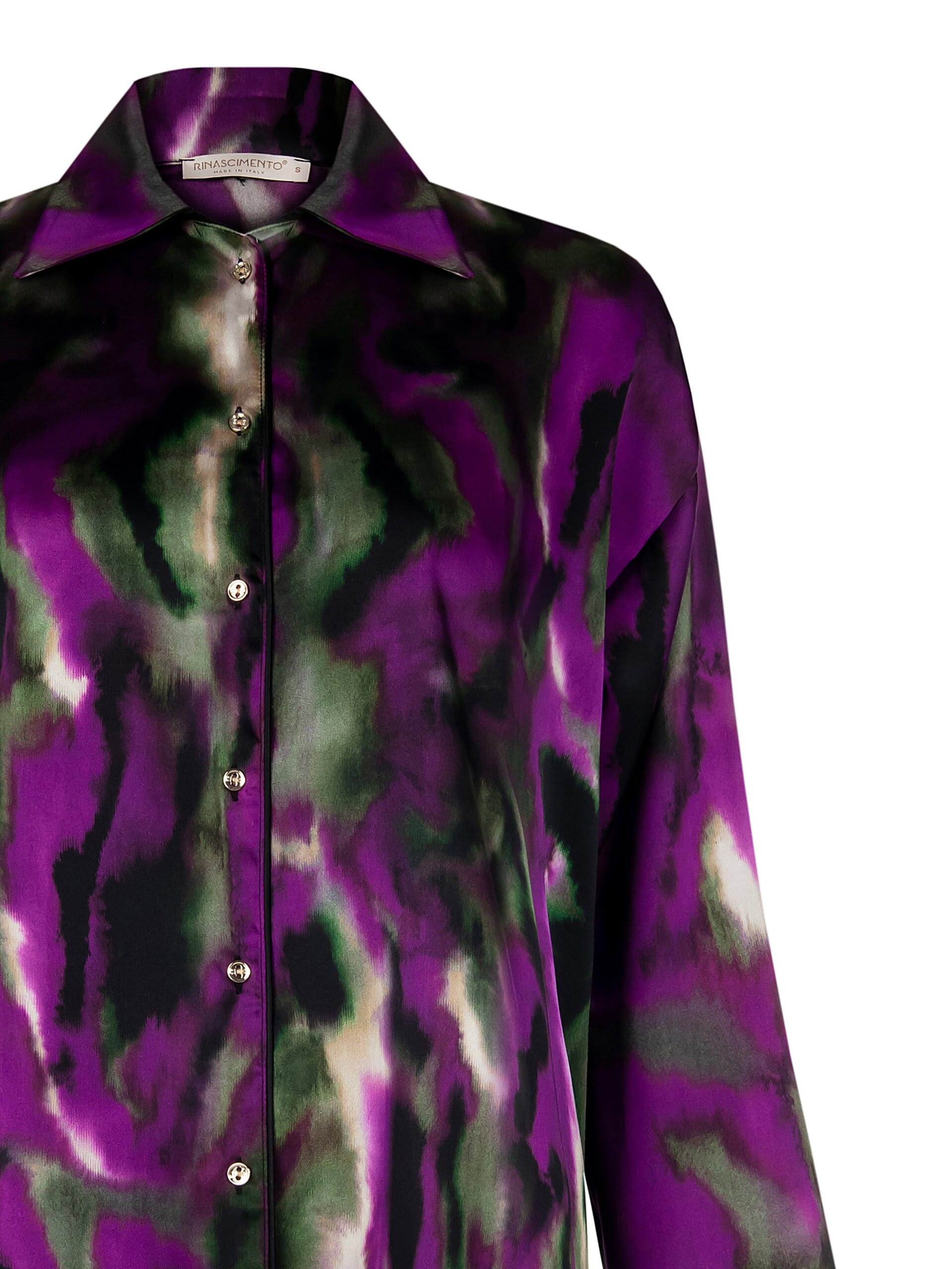 Rinascimento Satin Wide And Asymmetrical Shirt