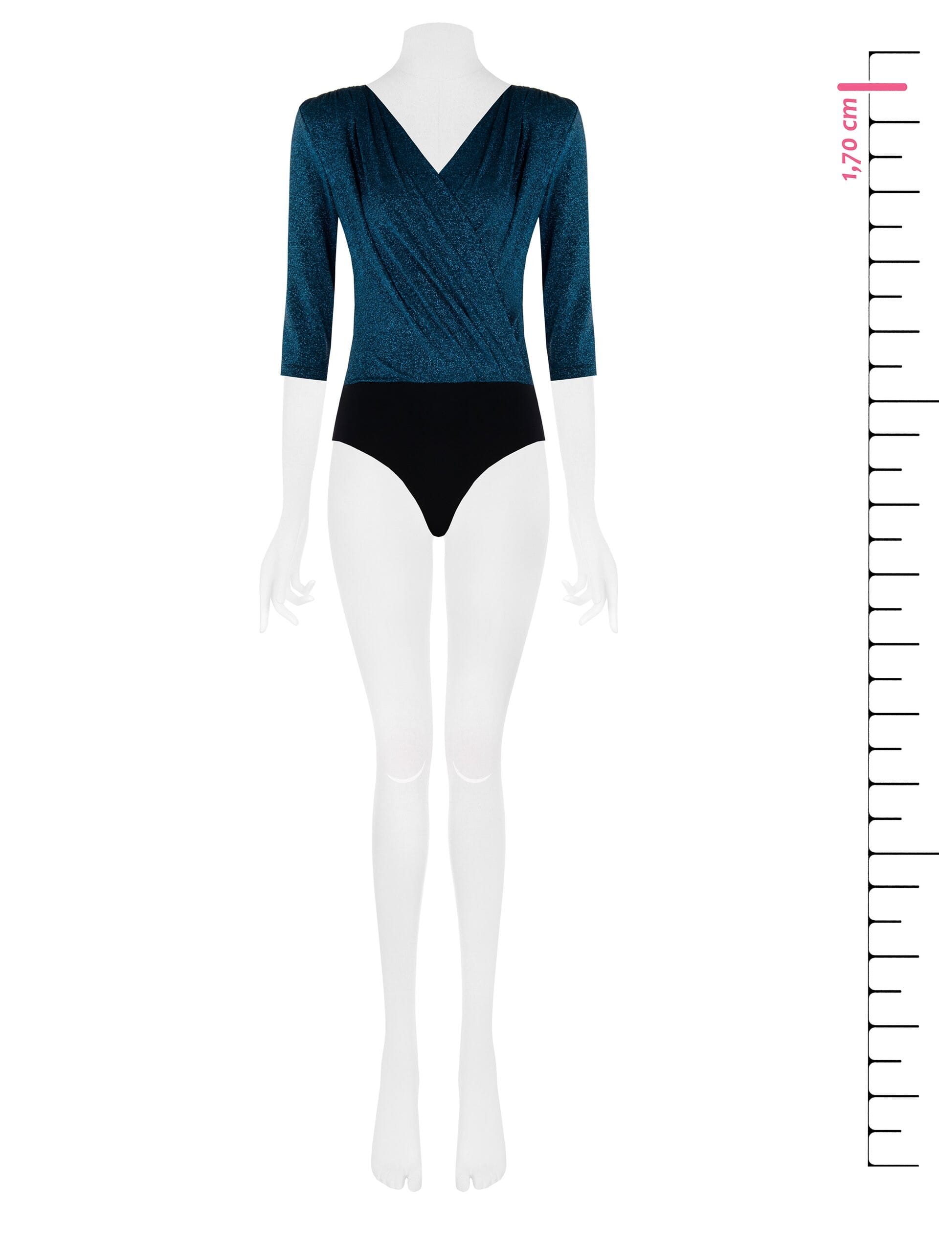 Body In Lurex Con Scollo Incrociato Drappeggiato E Spalline Rinascimento