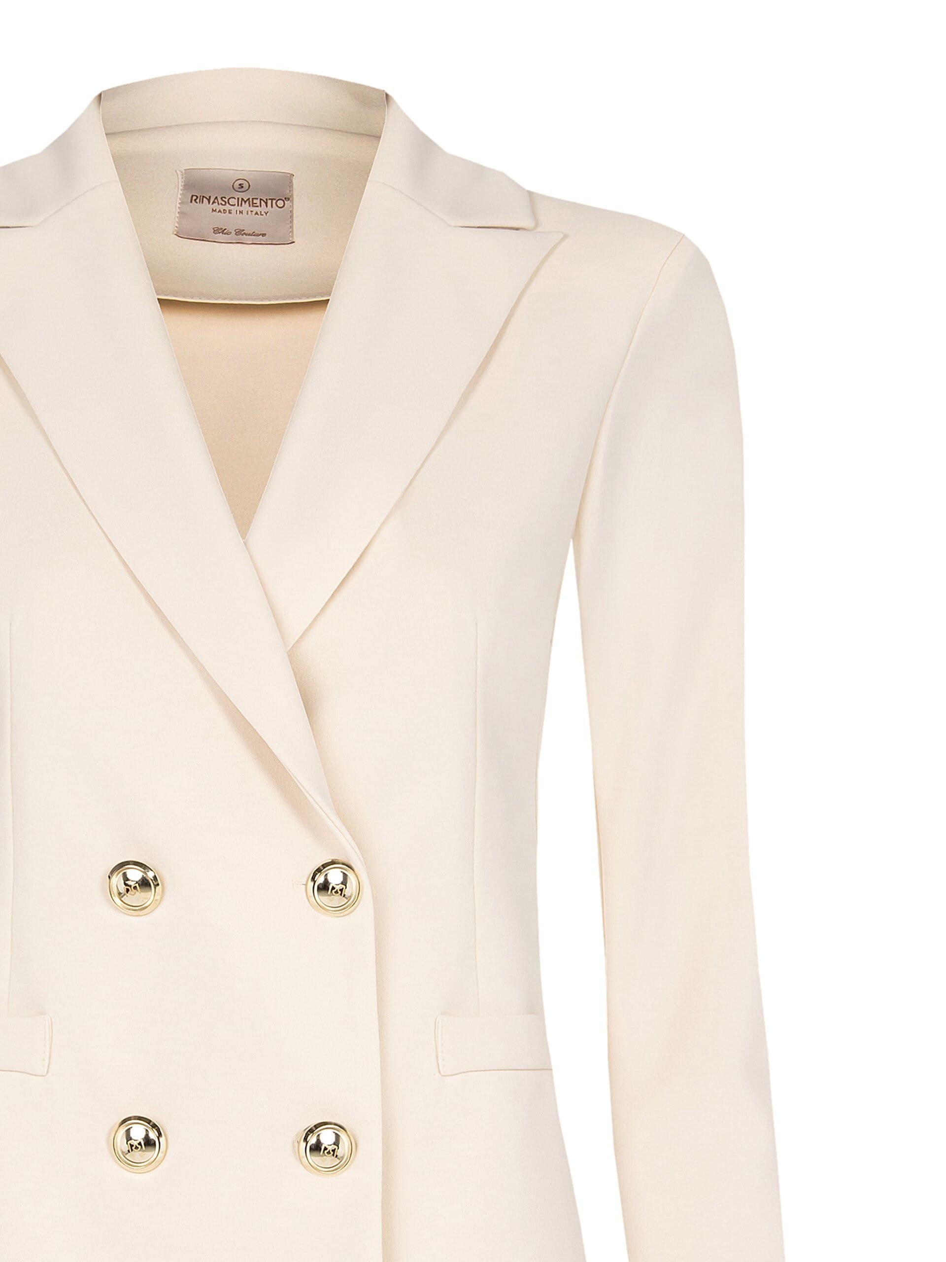 Rinascimento Crepe Scuba Double-breasted Blazer Jacket