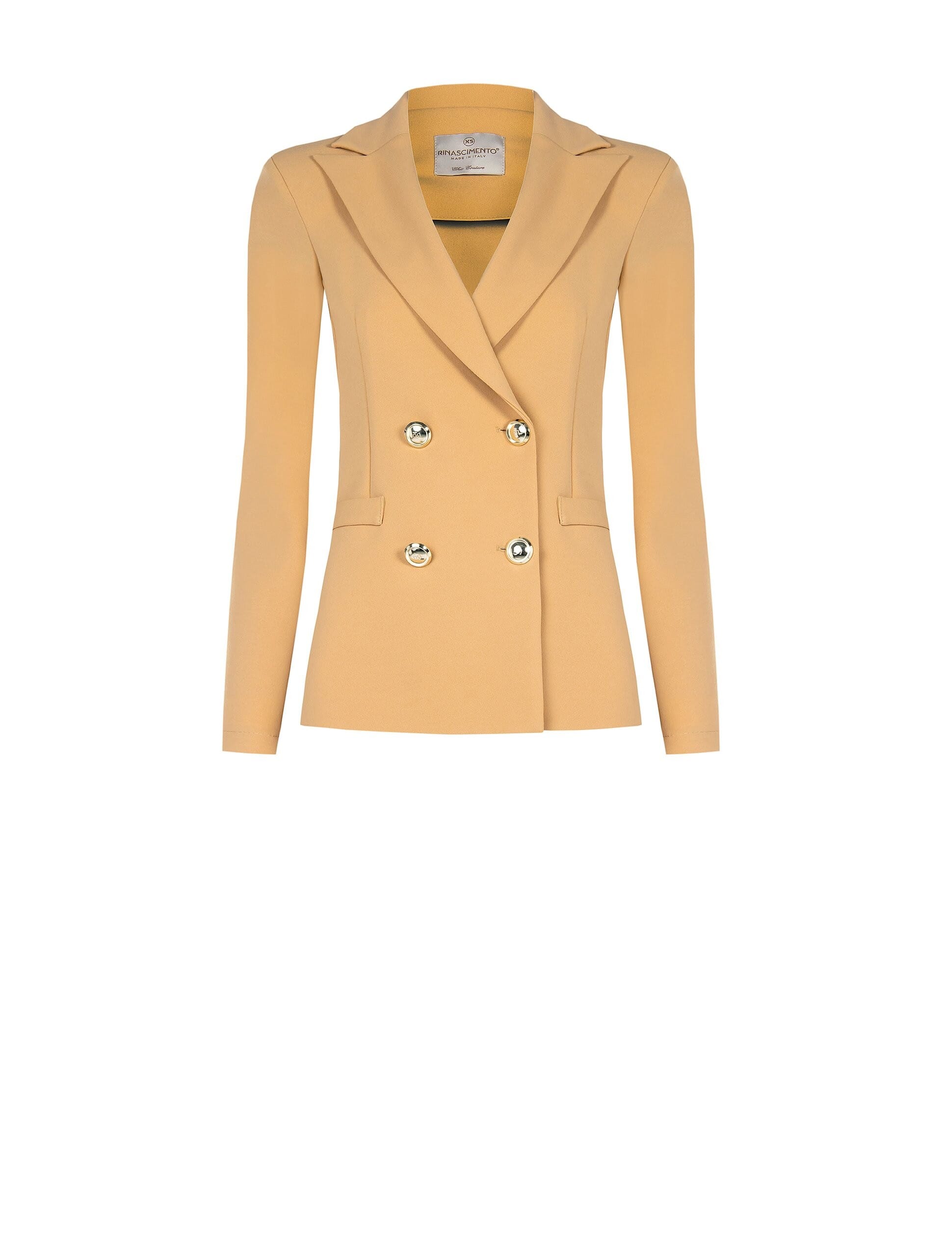 Rinascimento Crepe Scuba Double-breasted Blazer Jacket