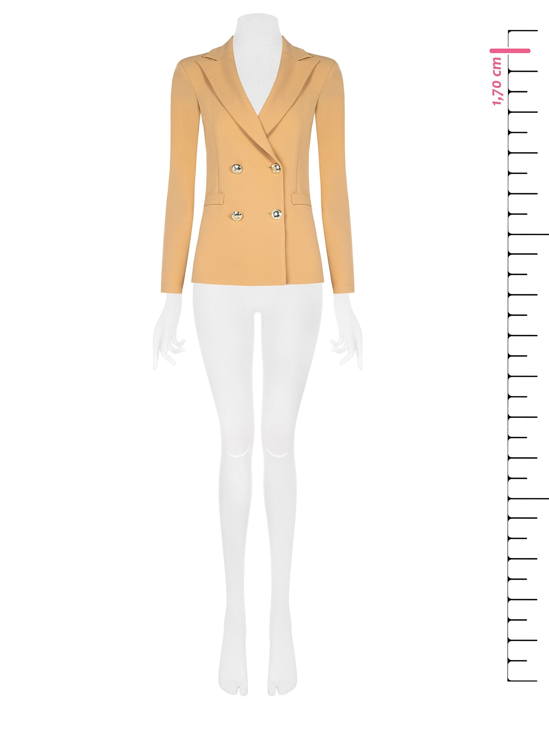 Rinascimento Crepe Scuba Double-breasted Blazer Jacket