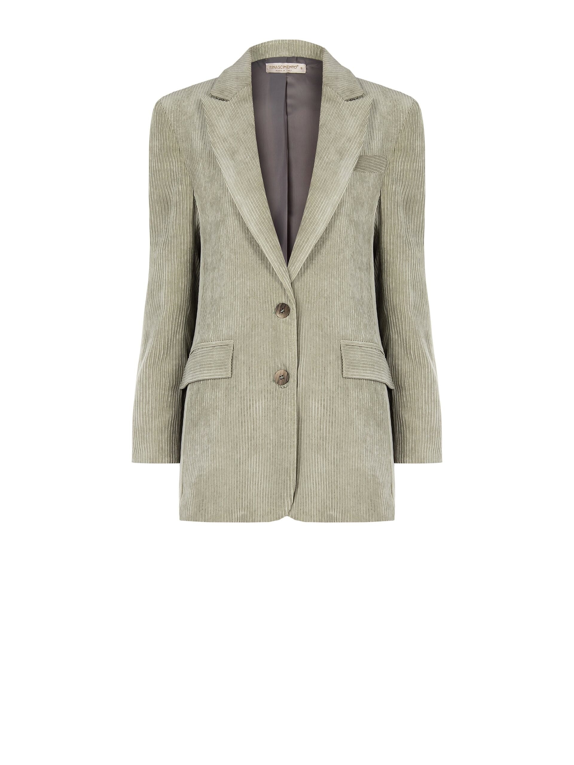 Giacca Blazer Over In Velluto A Coste Rinascimento