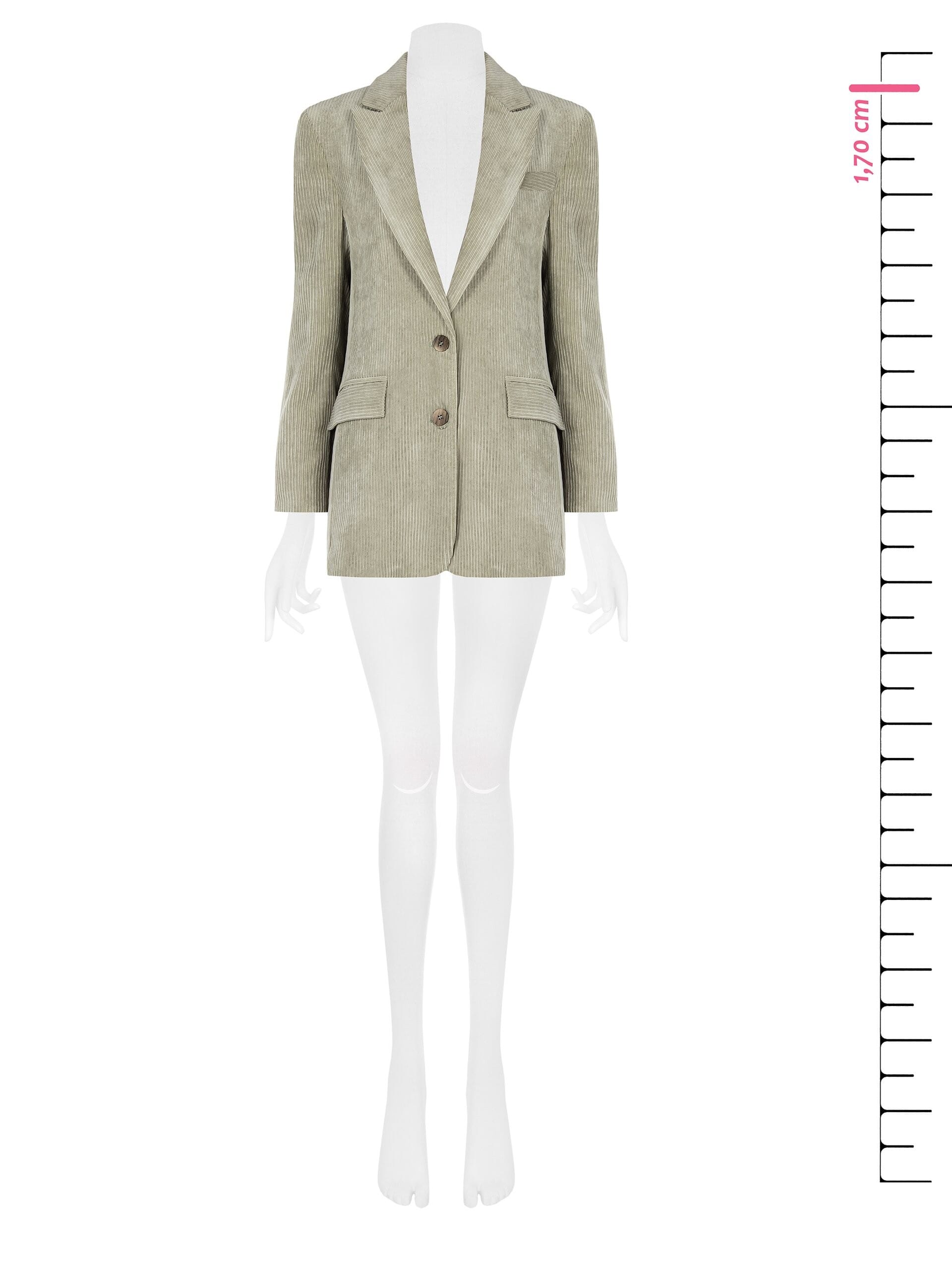 Giacca Blazer Over In Velluto A Coste Rinascimento