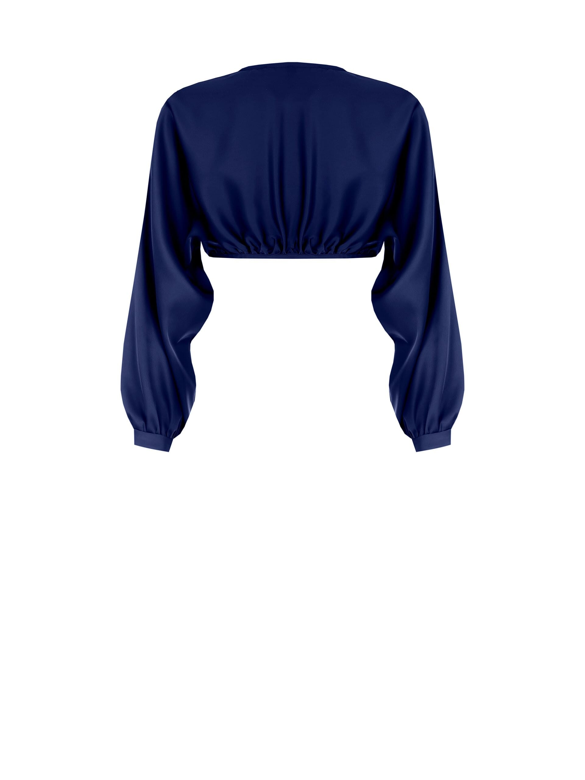 Satin Wrap With Maxi Bell Sleeves Rinascimento