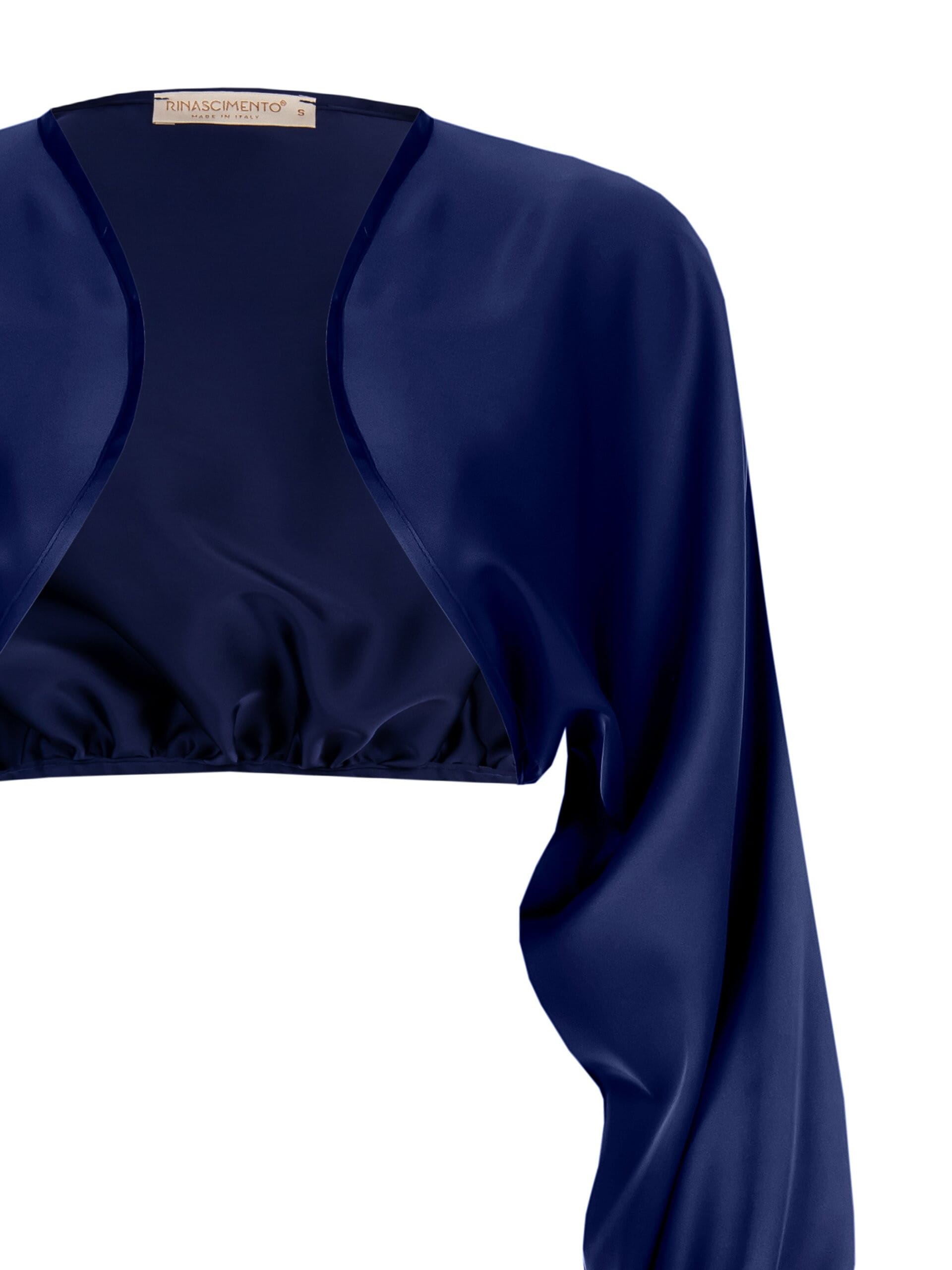 Satin Wrap With Maxi Bell Sleeves Rinascimento