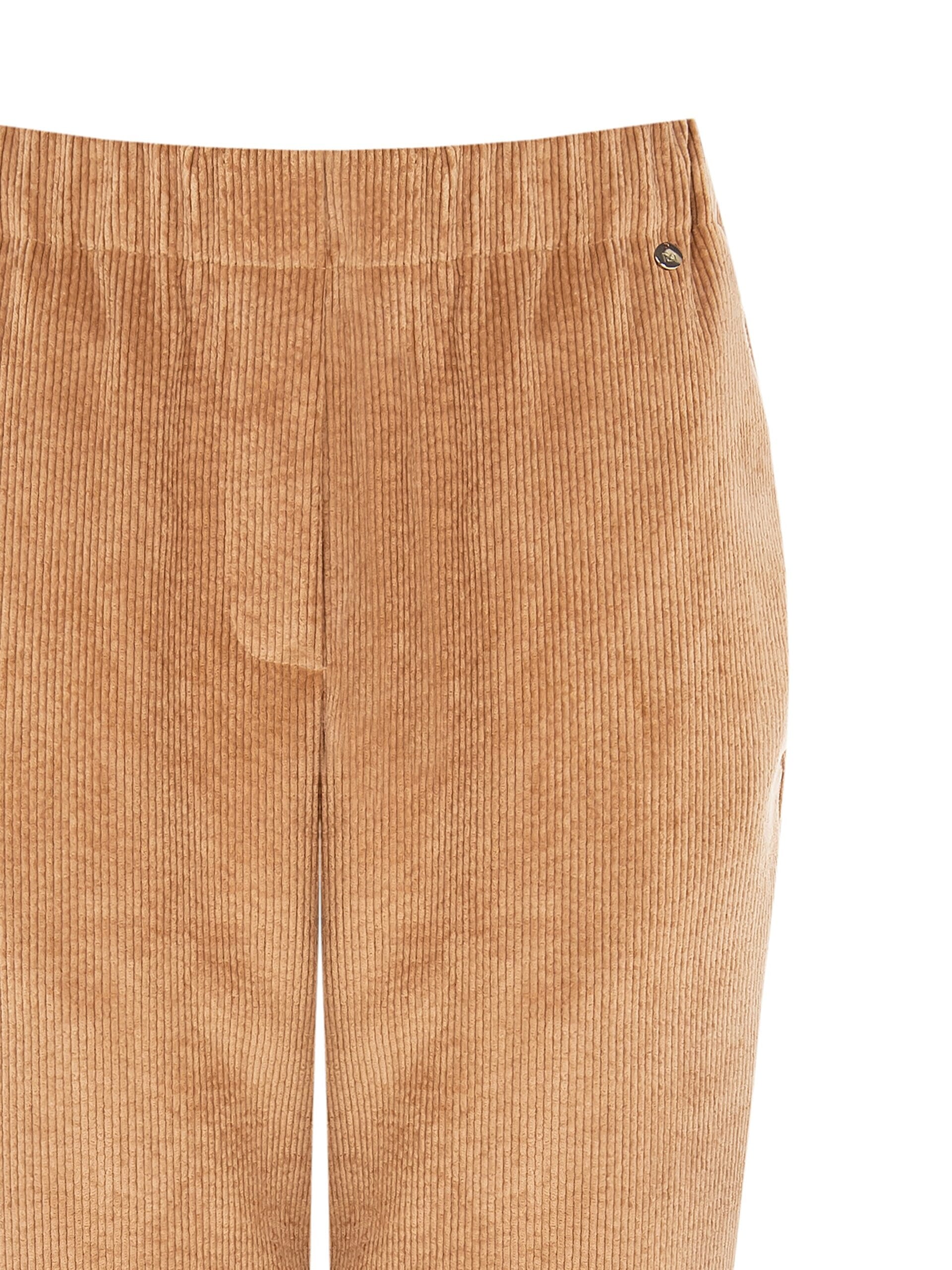 Pantalon droit en velours côtelé avec taille élastiquée et poches Rinascimento