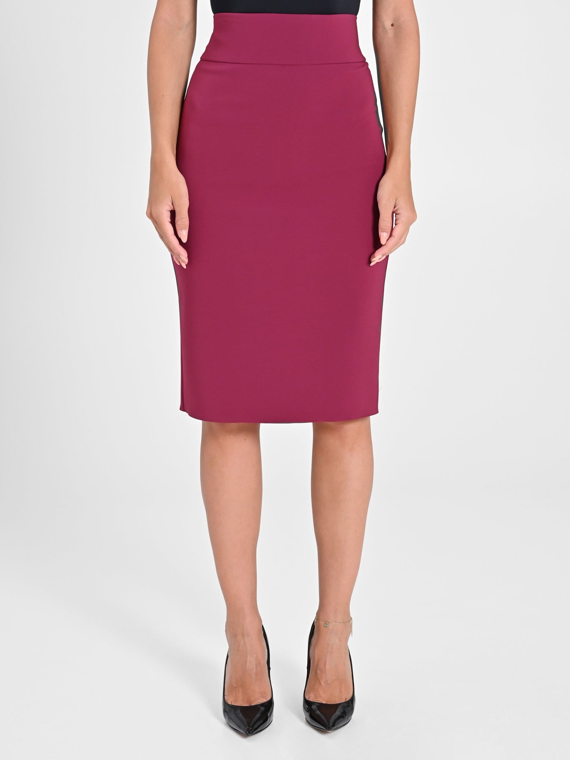 Gonna A Tubino Midi In Tessuto Tecnico Rinascimento