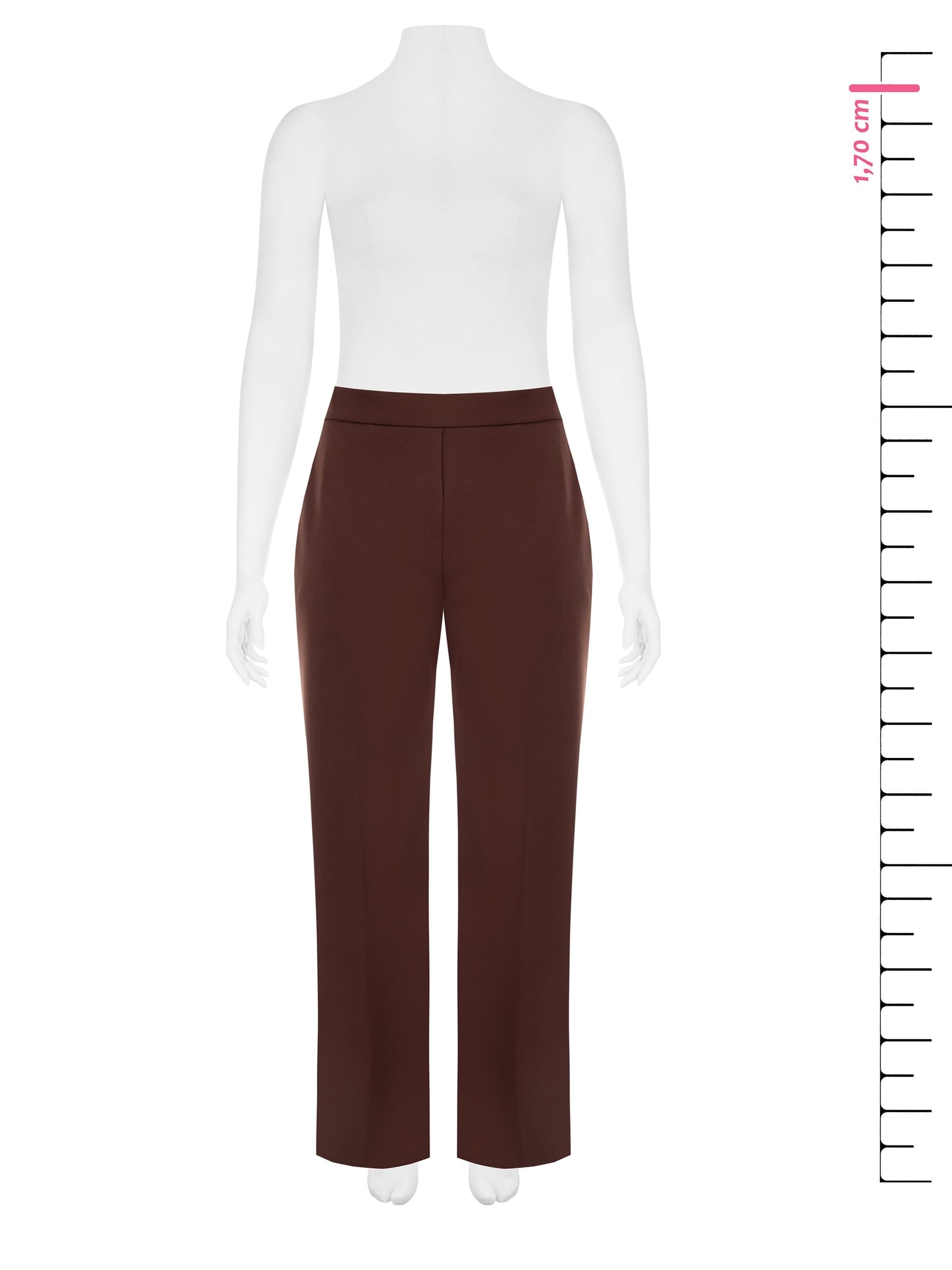 Pantaloni Palazzo Curvy In Scuba Crepe Con Zip Laterale Rinascimento Curvy