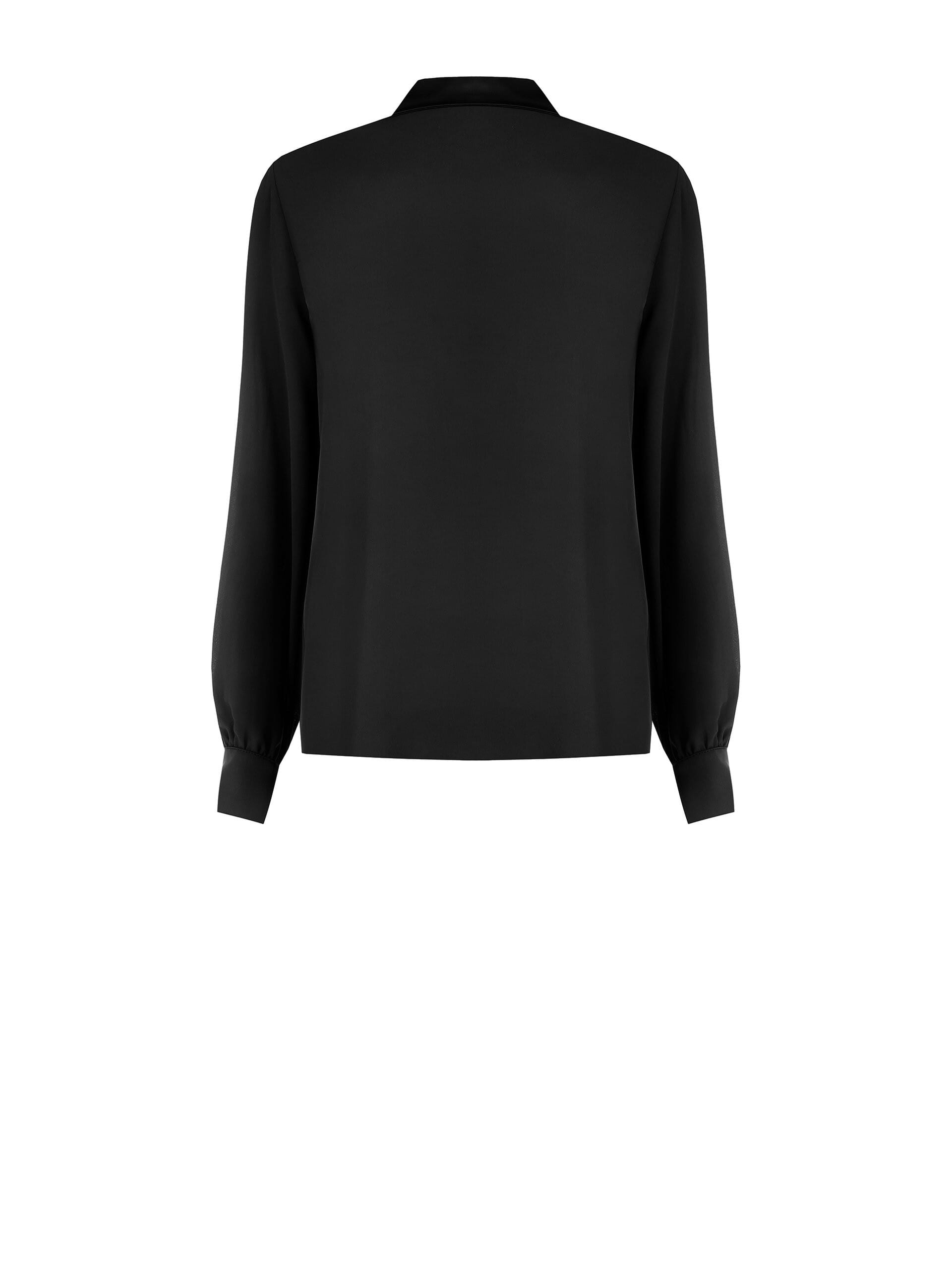 Wide And Flowing Satin Shirt With Tie Rinascimento