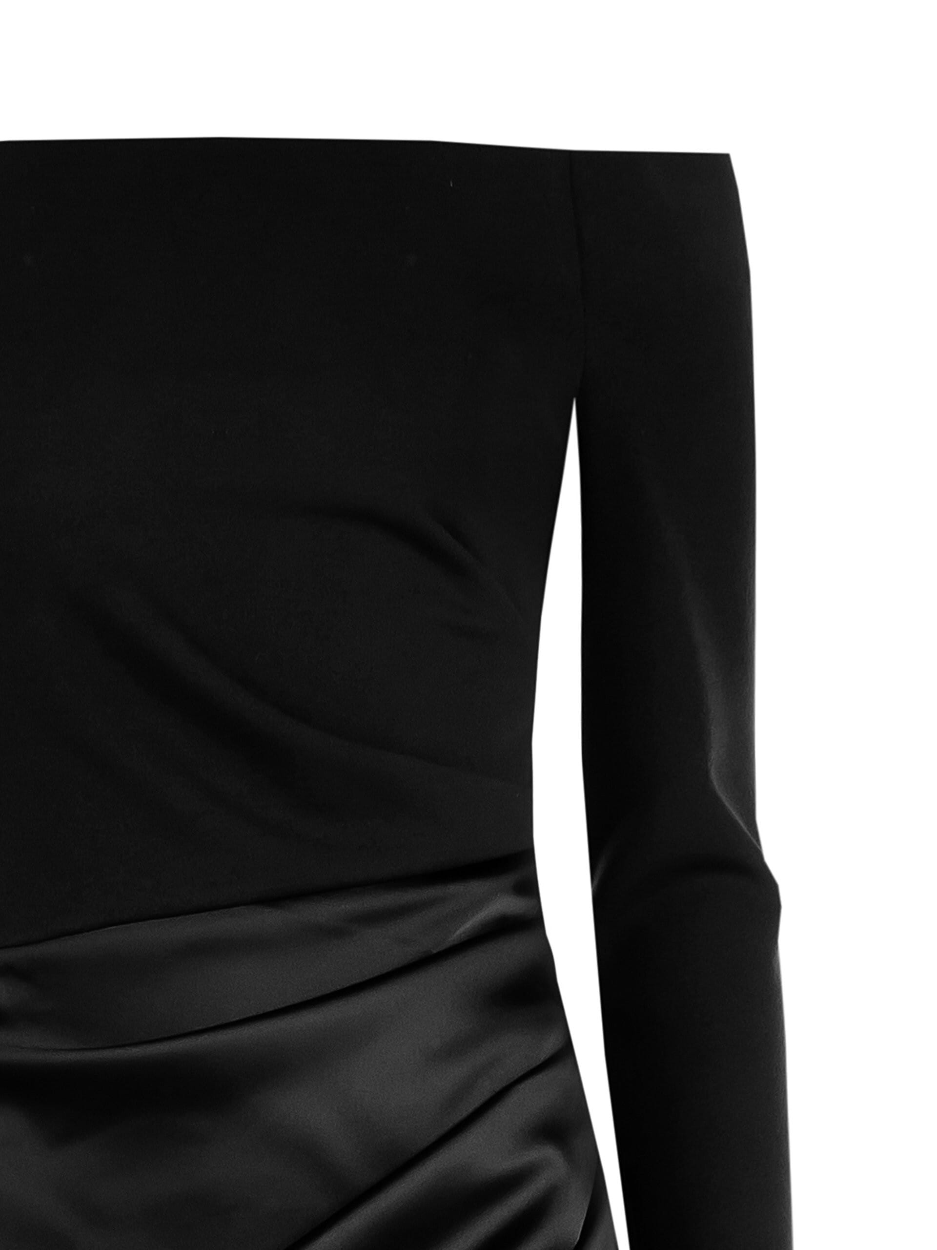 Abito Lungo A Ruota In Raso Con Top In Scuba Crepe Rinascimento