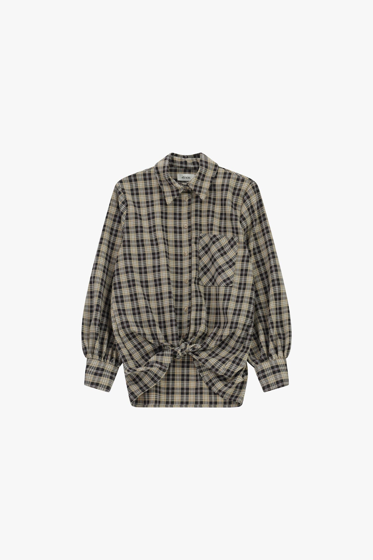 Dixie Front Knot Check Shirt