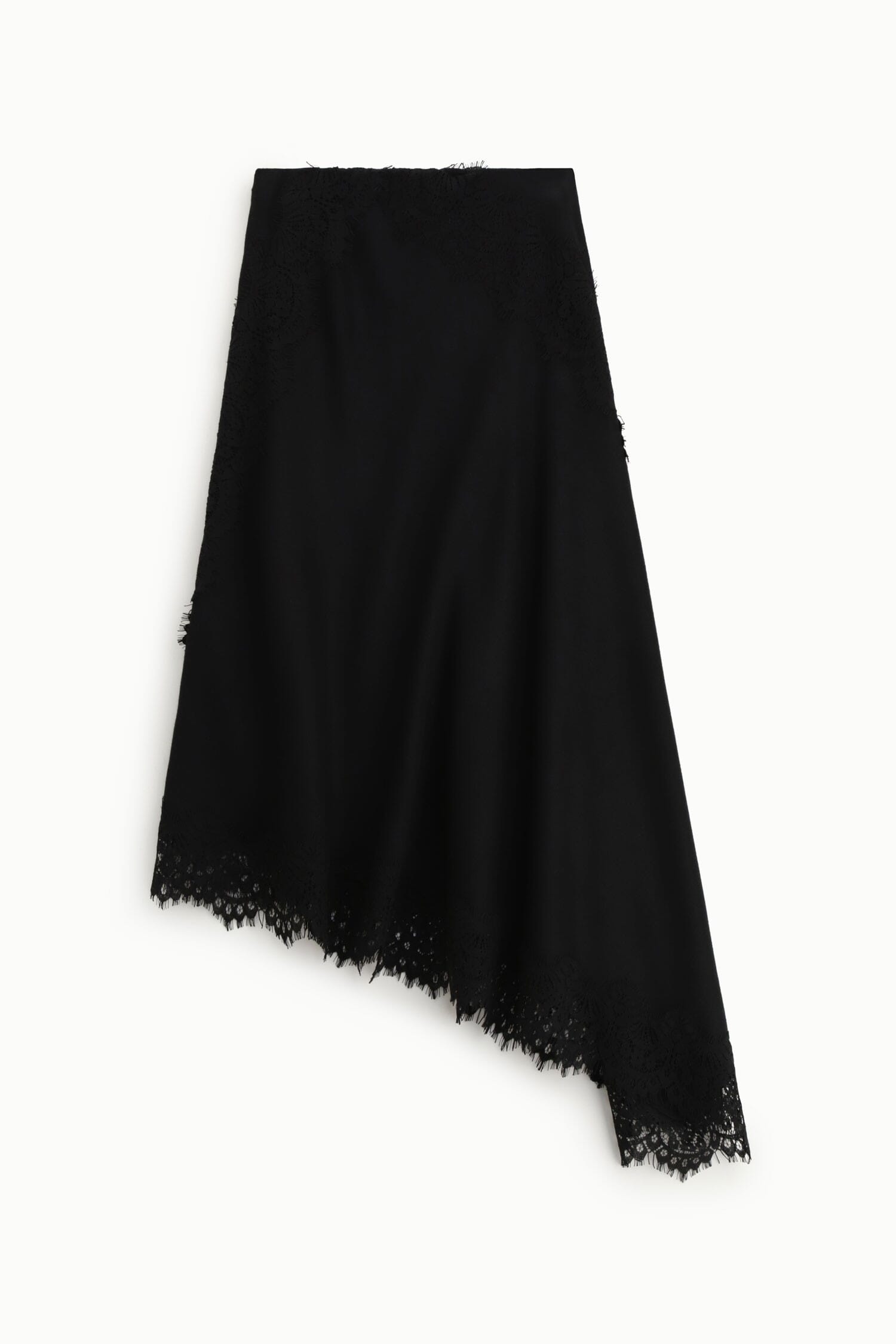 Gonna Asimmetrica Con Bordo In Pizzo Dixie