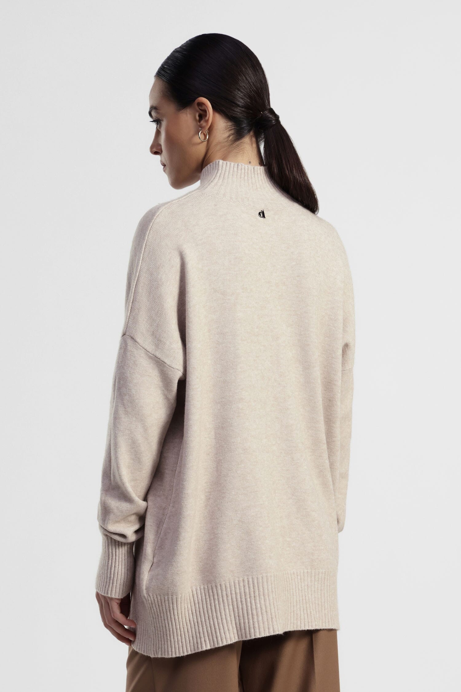 Maglione Dolcevita Vestibilità Morbida Cucitura Centrale Dixie