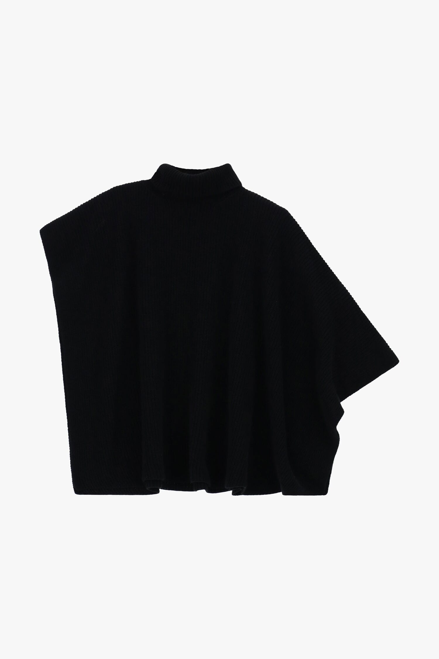 Dixie High Neck Wide Poncho Sweater