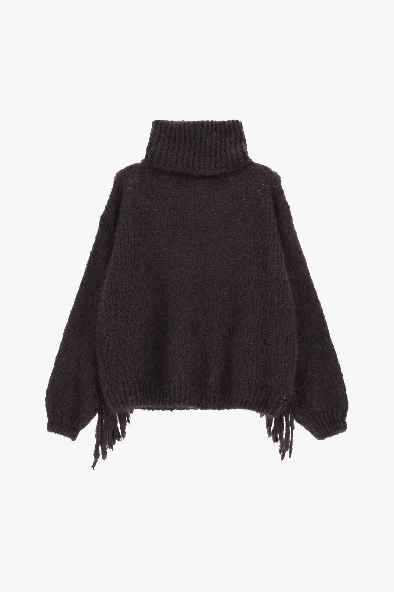 Maglione Dolcevita Ampio Con Dettagli A Frange Dixie