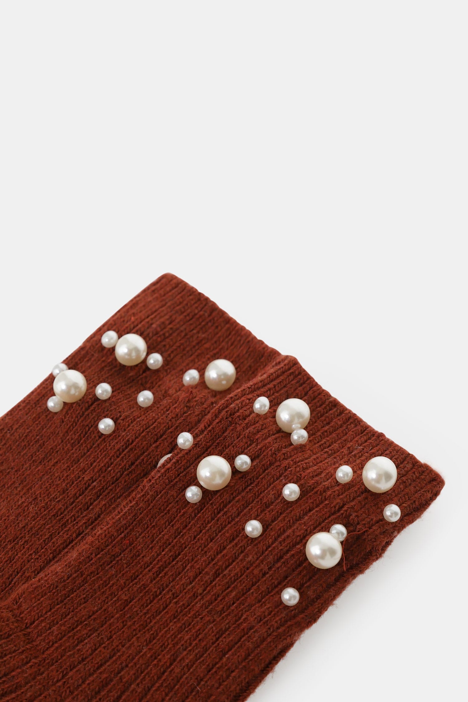 Calzini Lavorati A Coste Con Perle Applicate Dixie