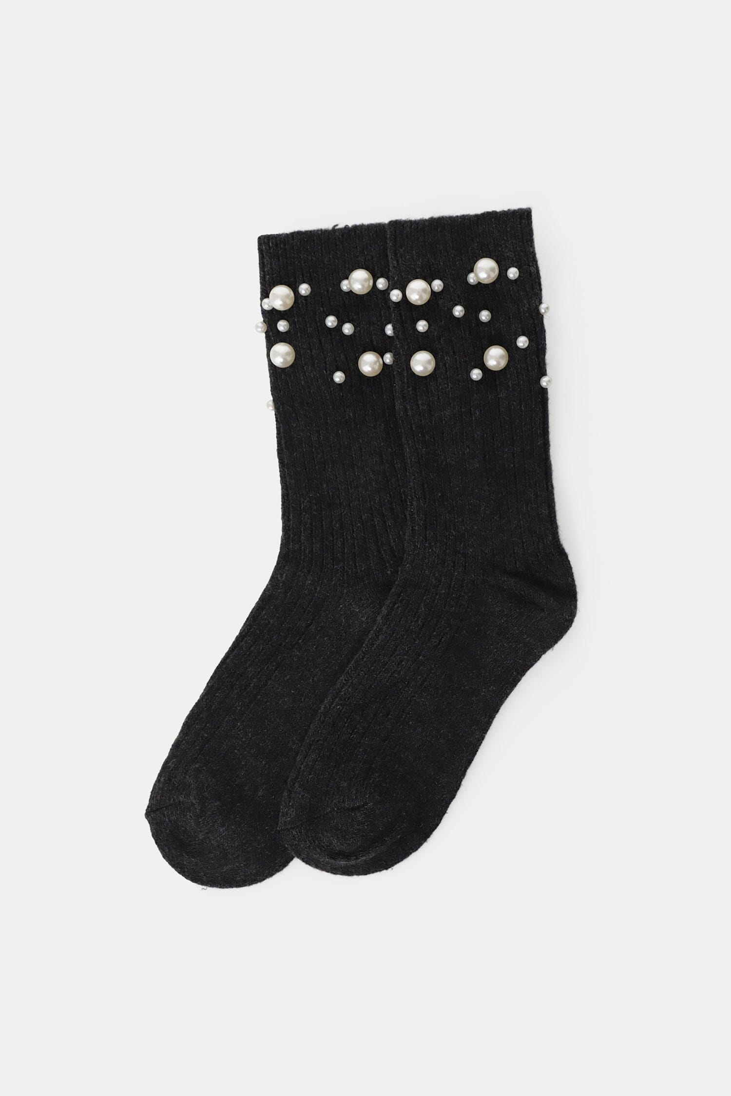 Calzini Lavorati A Coste Con Perle Applicate Dixie