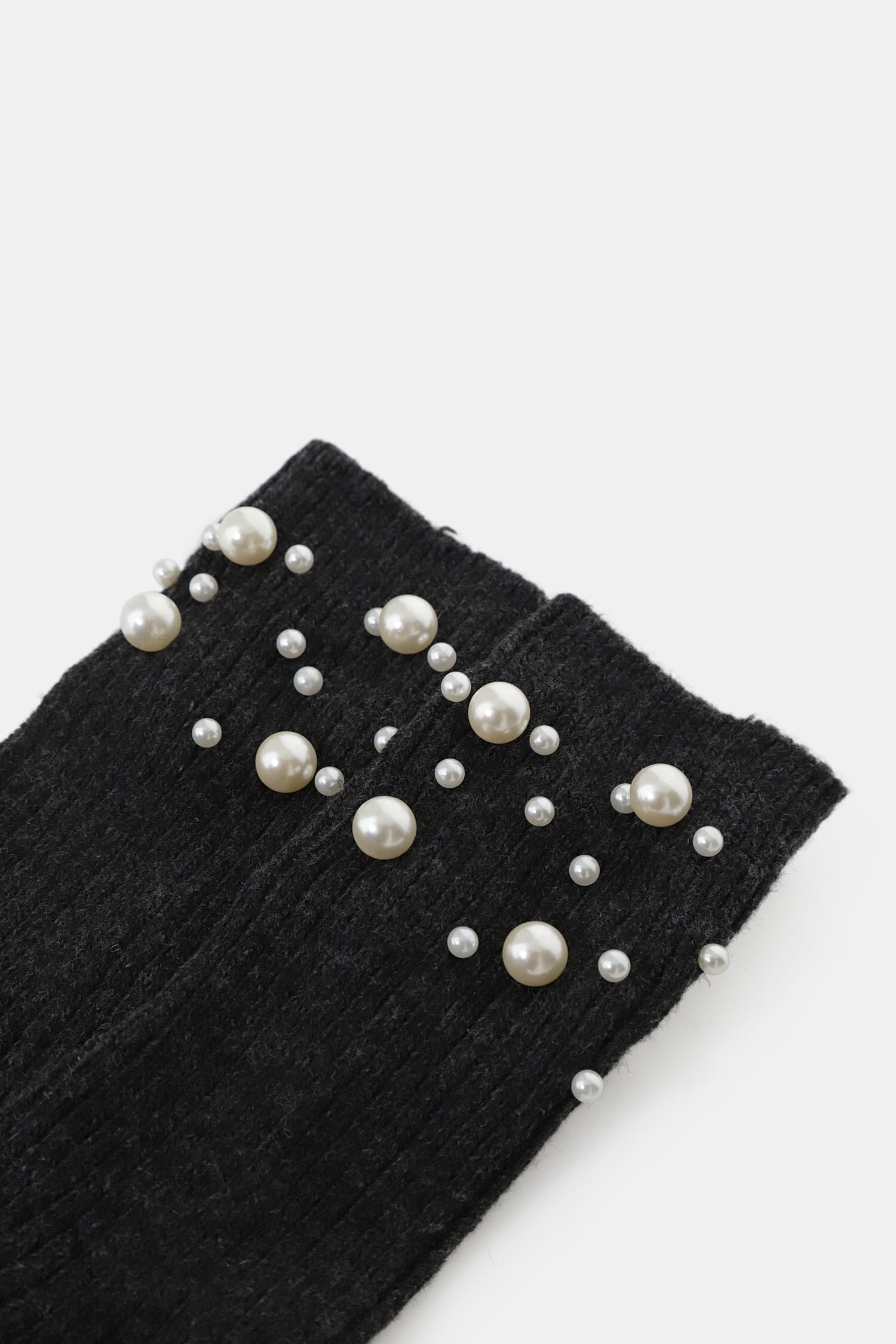 Calzini Lavorati A Coste Con Perle Applicate Dixie