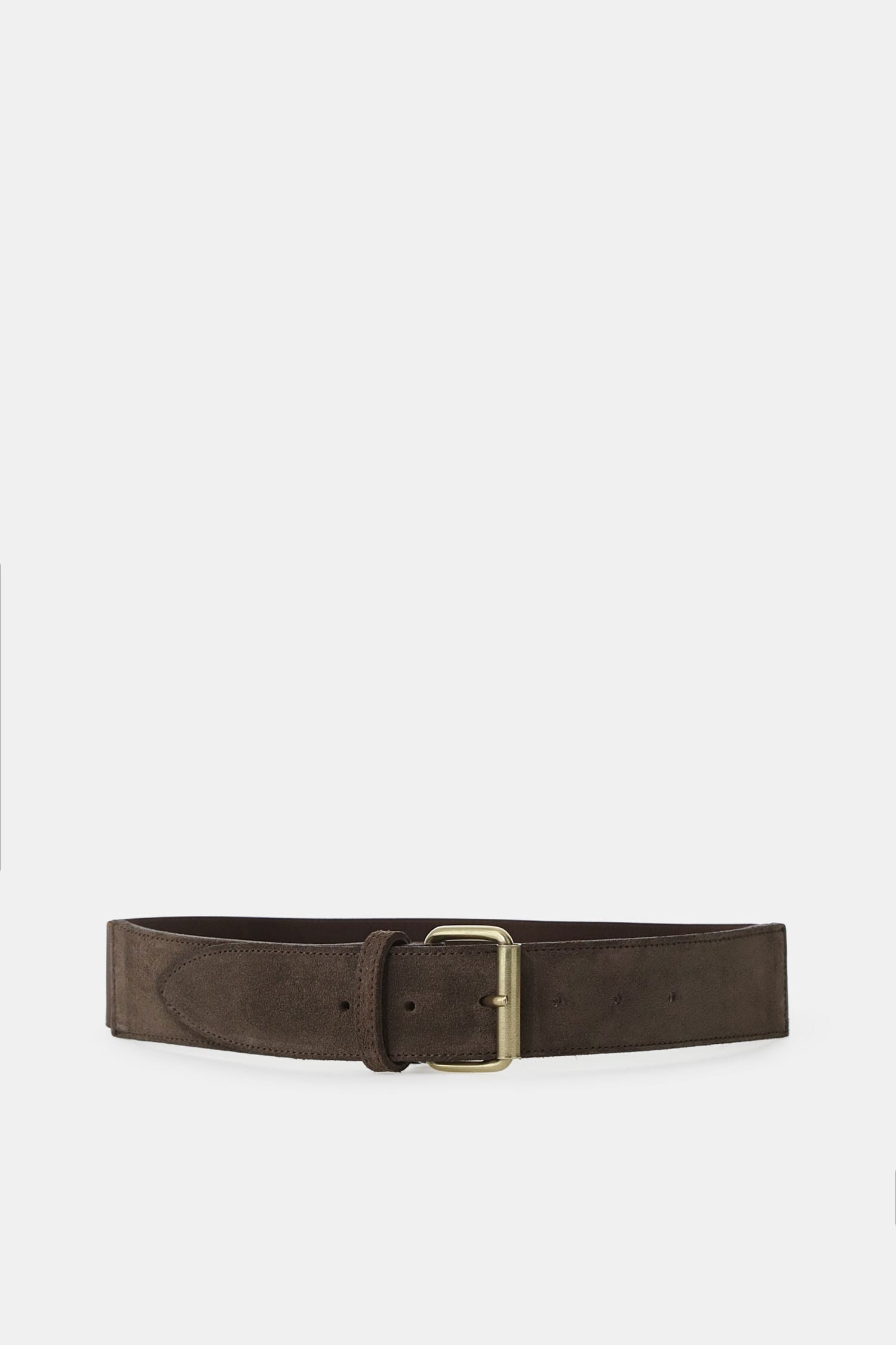 Dixie Matt Metal Rectangular Buckle Suede Belt