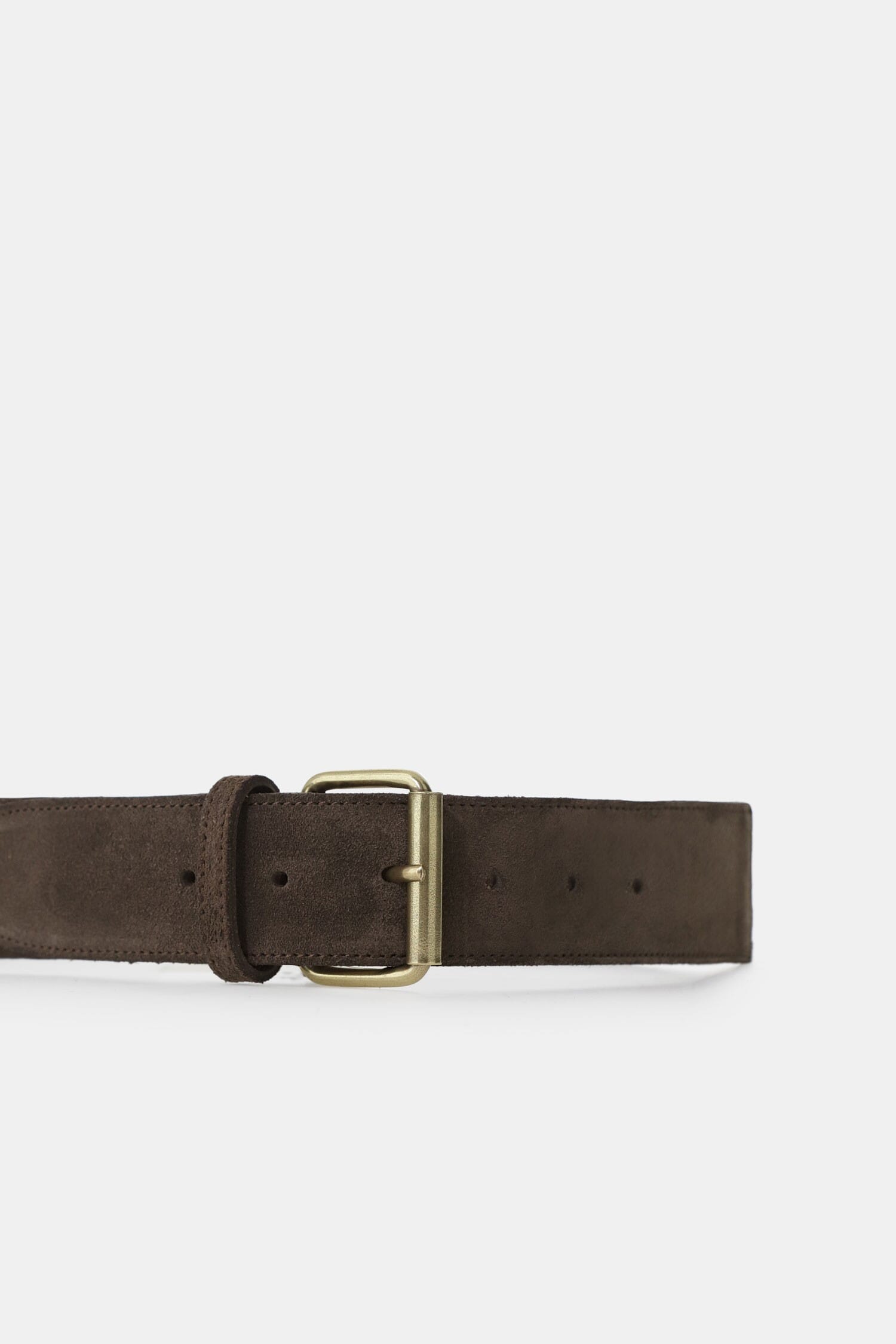 Dixie Matt Metal Rectangular Buckle Suede Belt