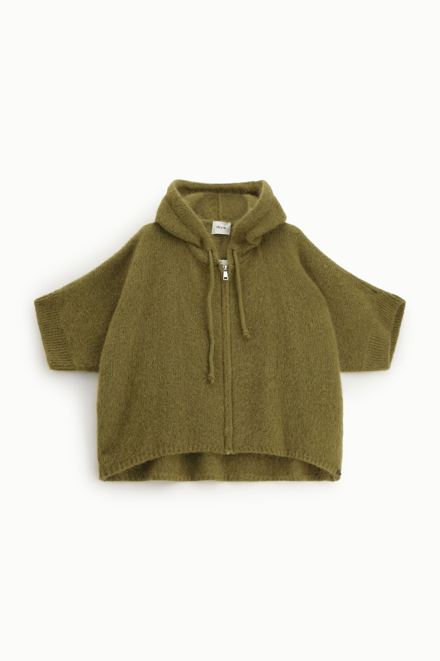 Cardigan Con Cappuccio Zip E Maniche Al Gomito Dixie