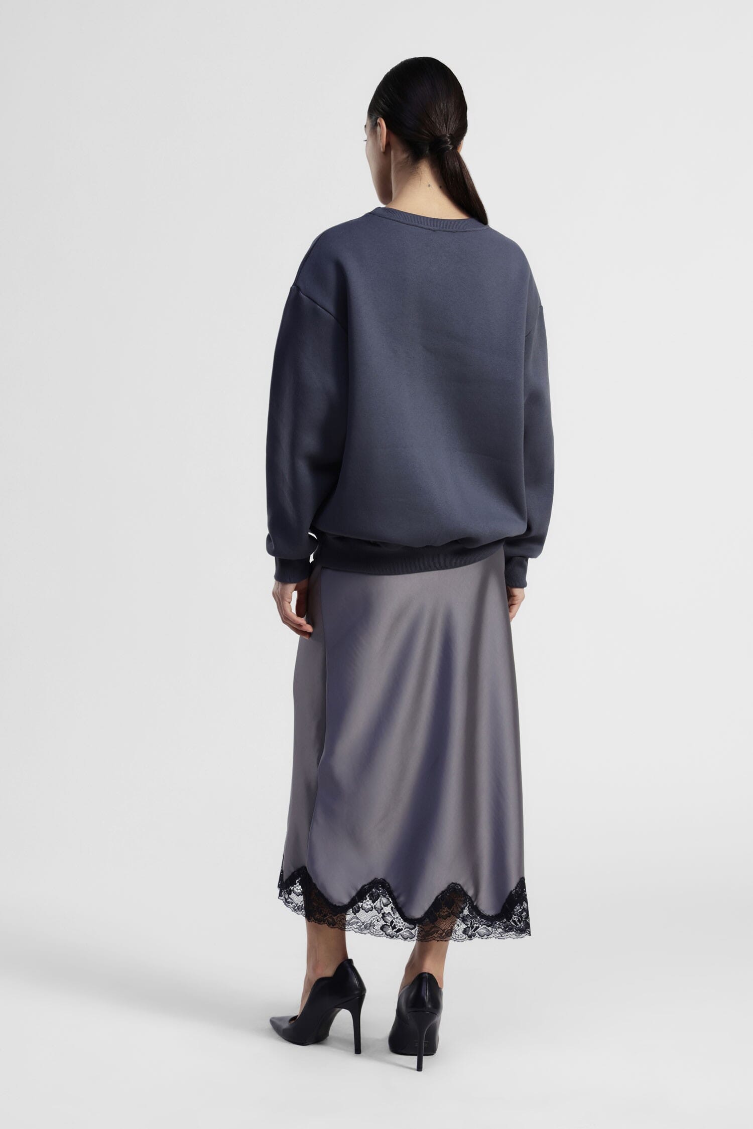 Gonna Midi Con Bordo In Pizzo Dixie