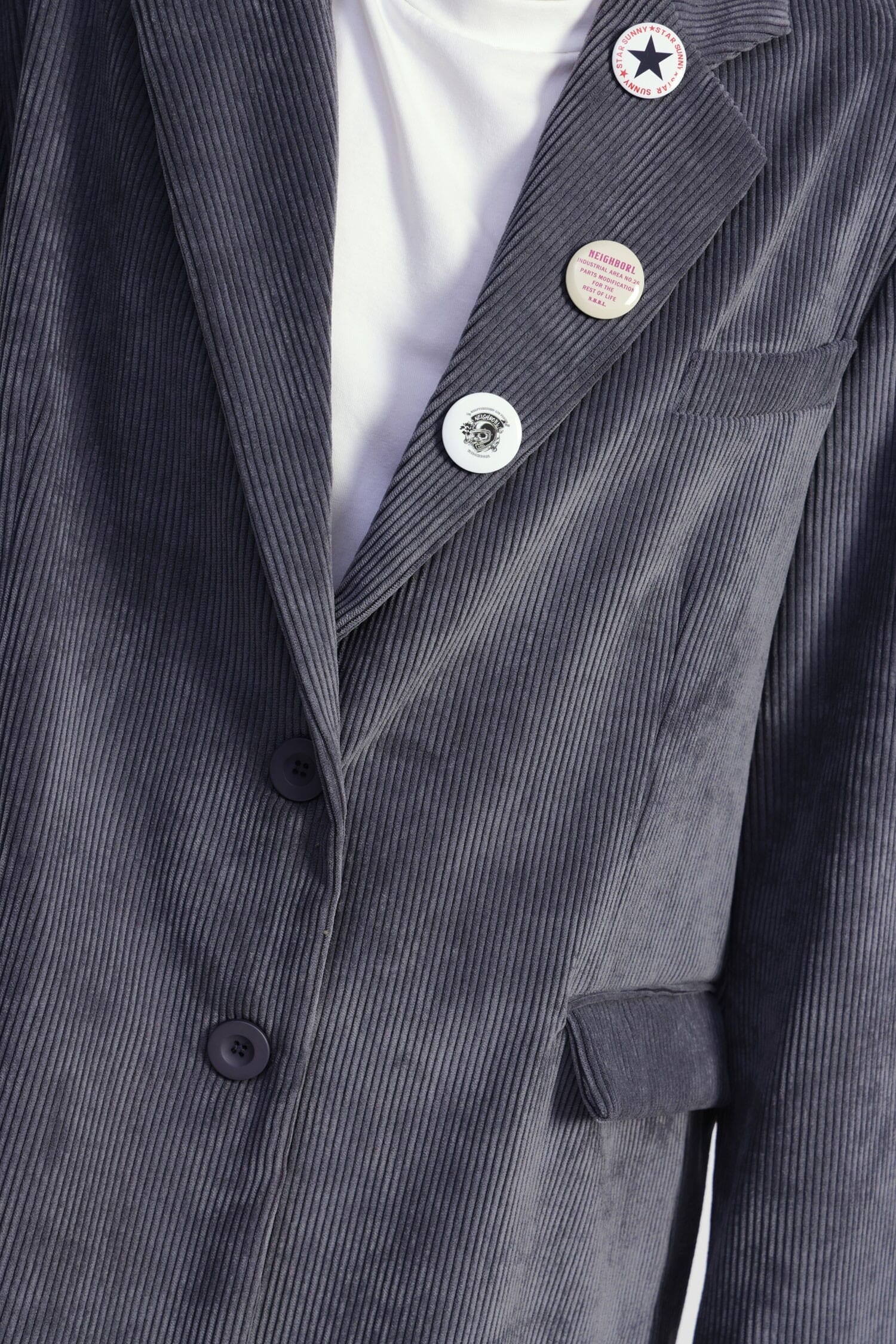 Blazer côtelé avec épingles et poches décoratives Dixie