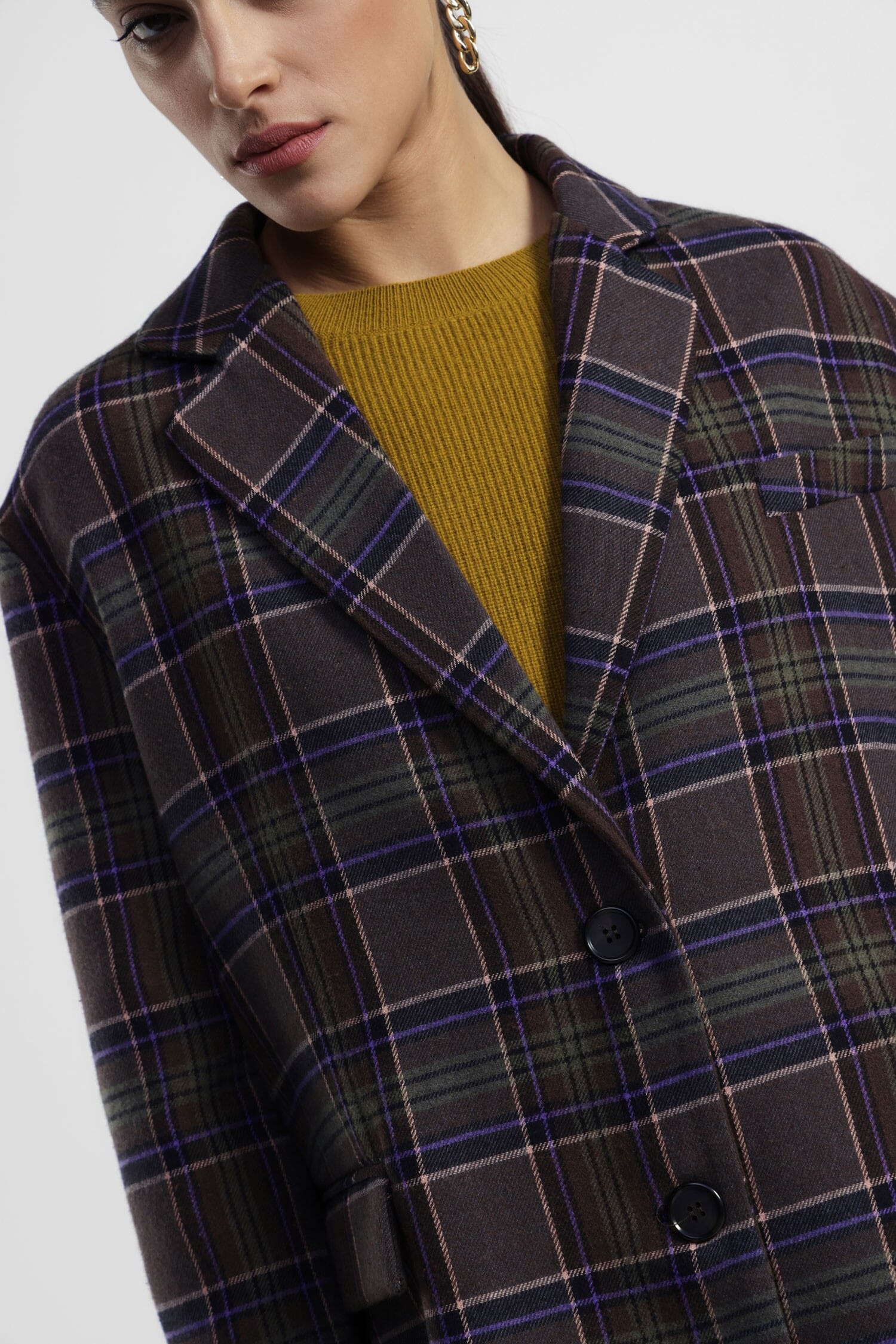 Blazer A Quadri Con Tasche Frontali E Revers Dixie