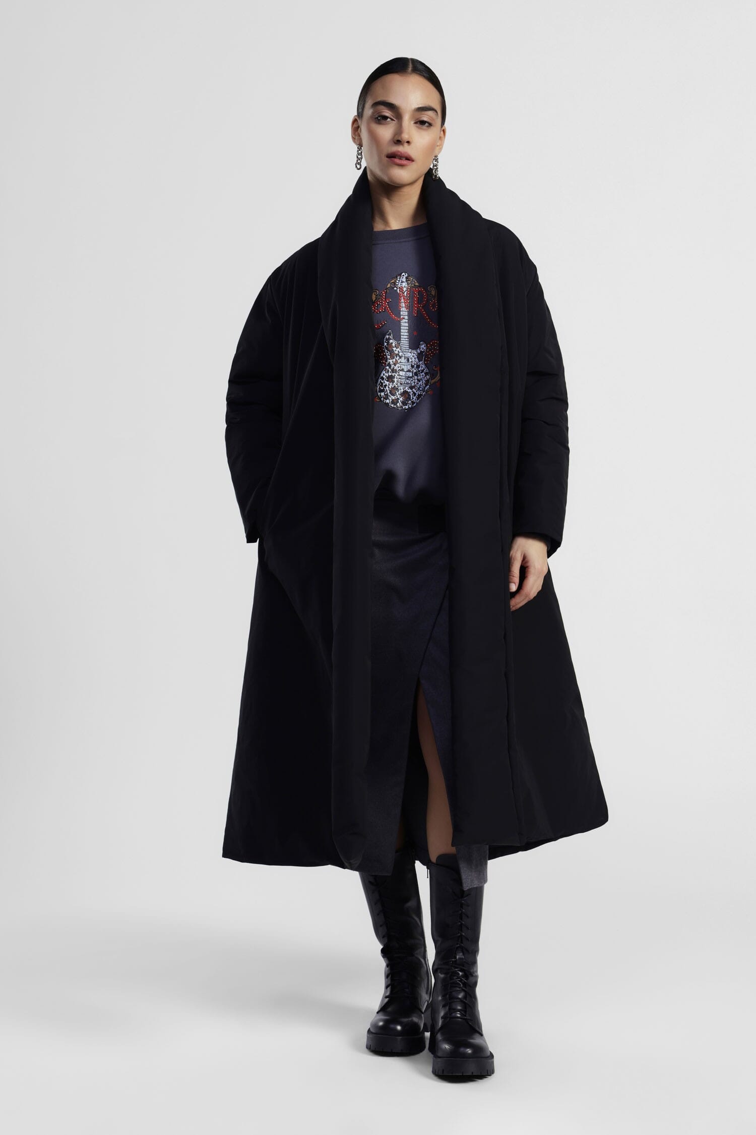 Giacca Trapuntata Lunga Con Cintura Removibile Dixie