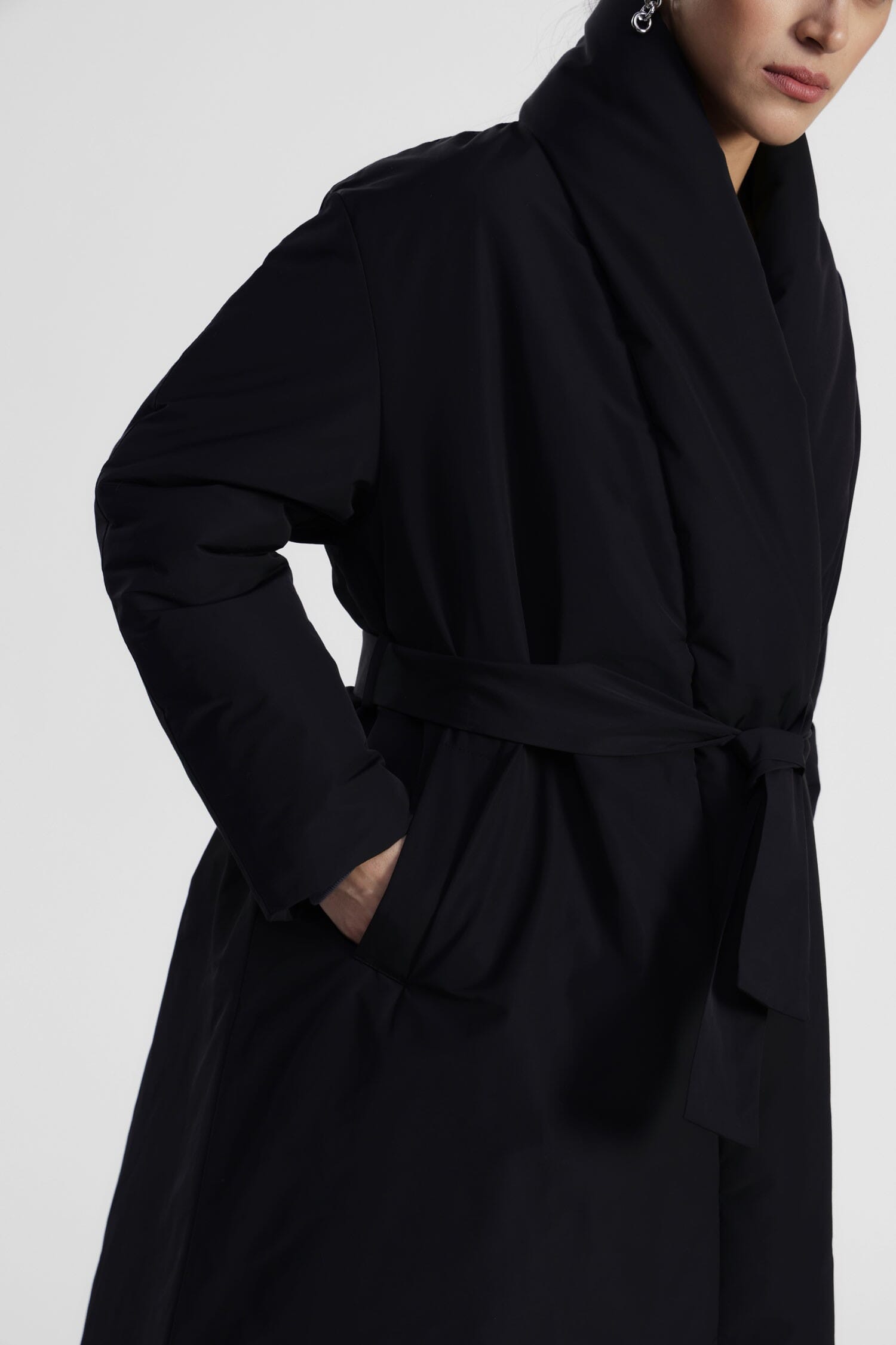 Giacca Trapuntata Lunga Con Cintura Removibile Dixie