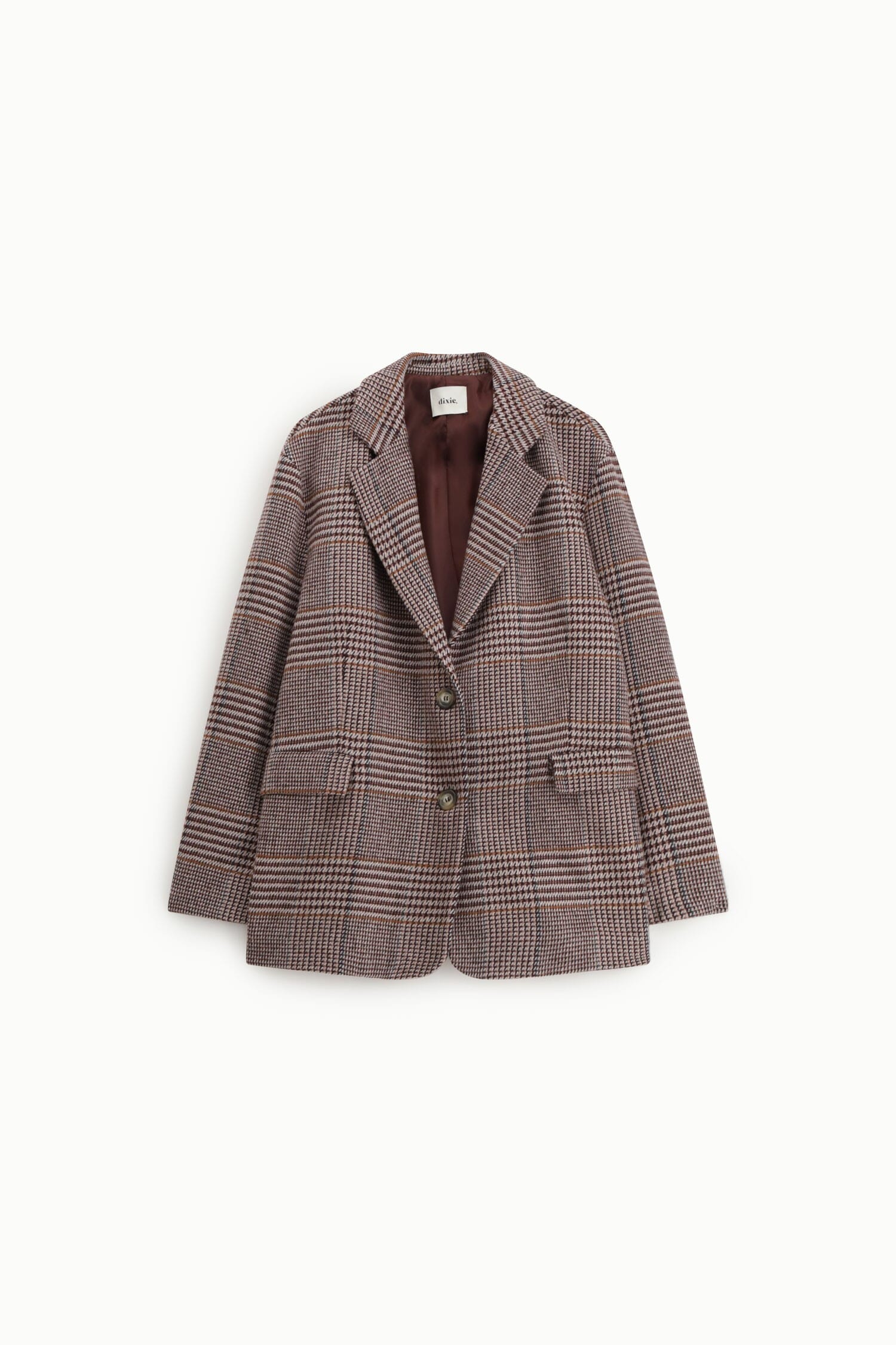 Blazer à carreaux avec poches à rabat et doubles boutons Dixie