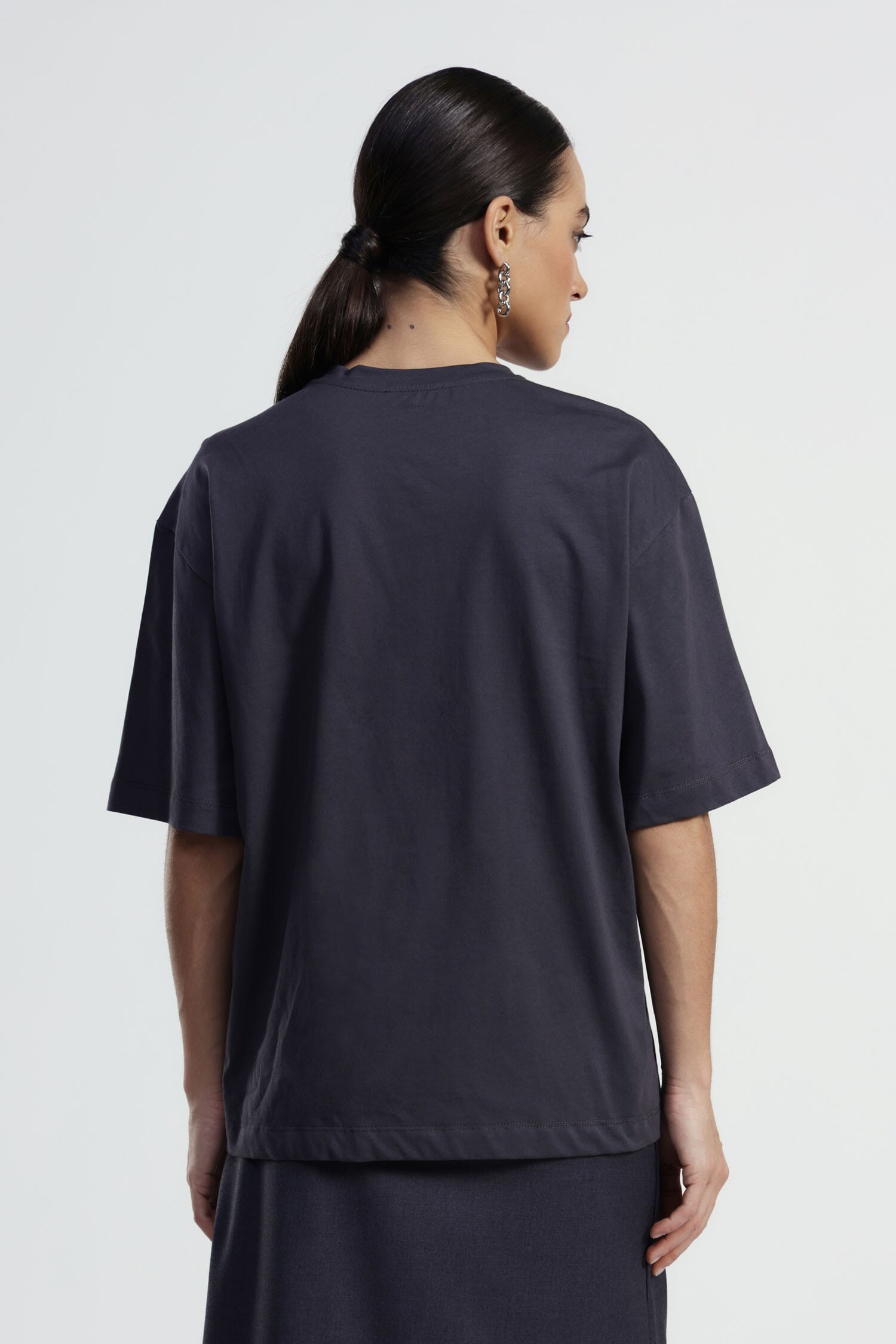 Dixie - T-shirt à manches courtes avec empiècement en dentelle sur le devant