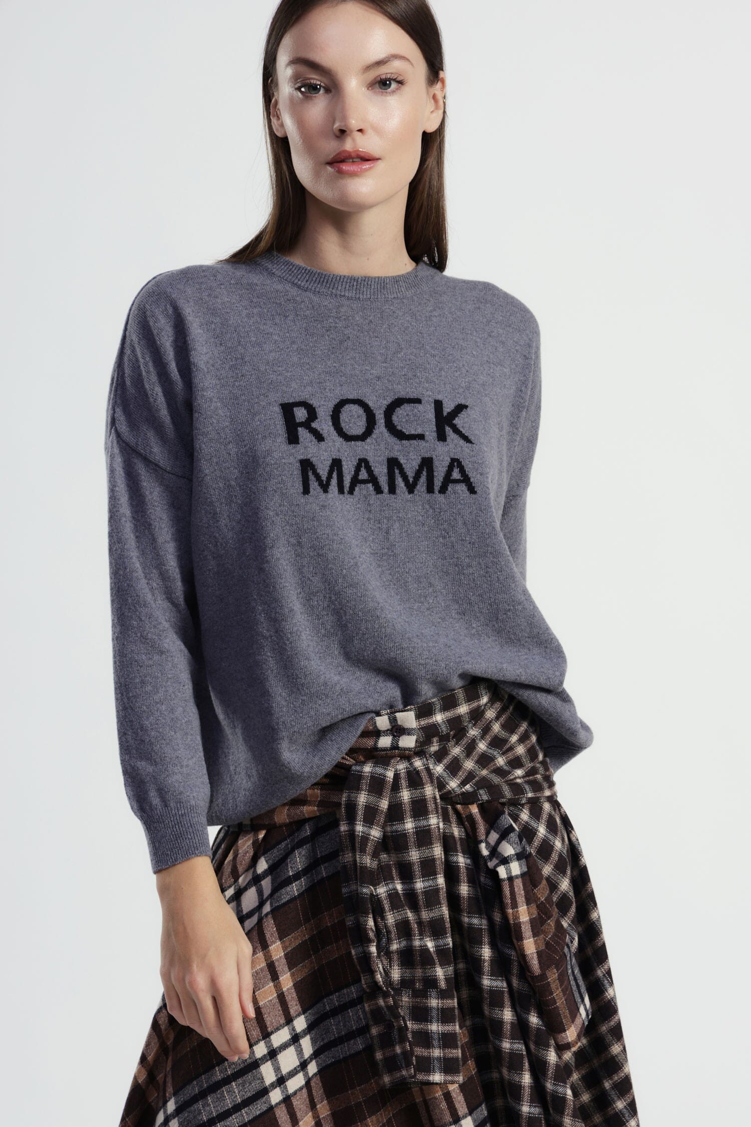 Crew Neck Sweater With Front Lettering Dixie