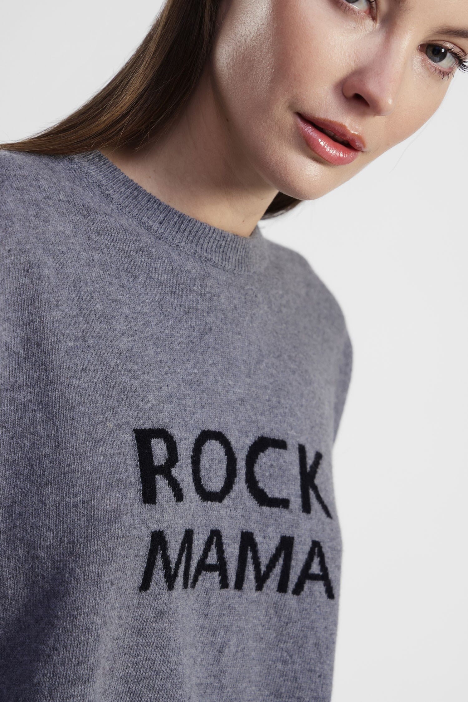 Crew Neck Sweater With Front Lettering Dixie