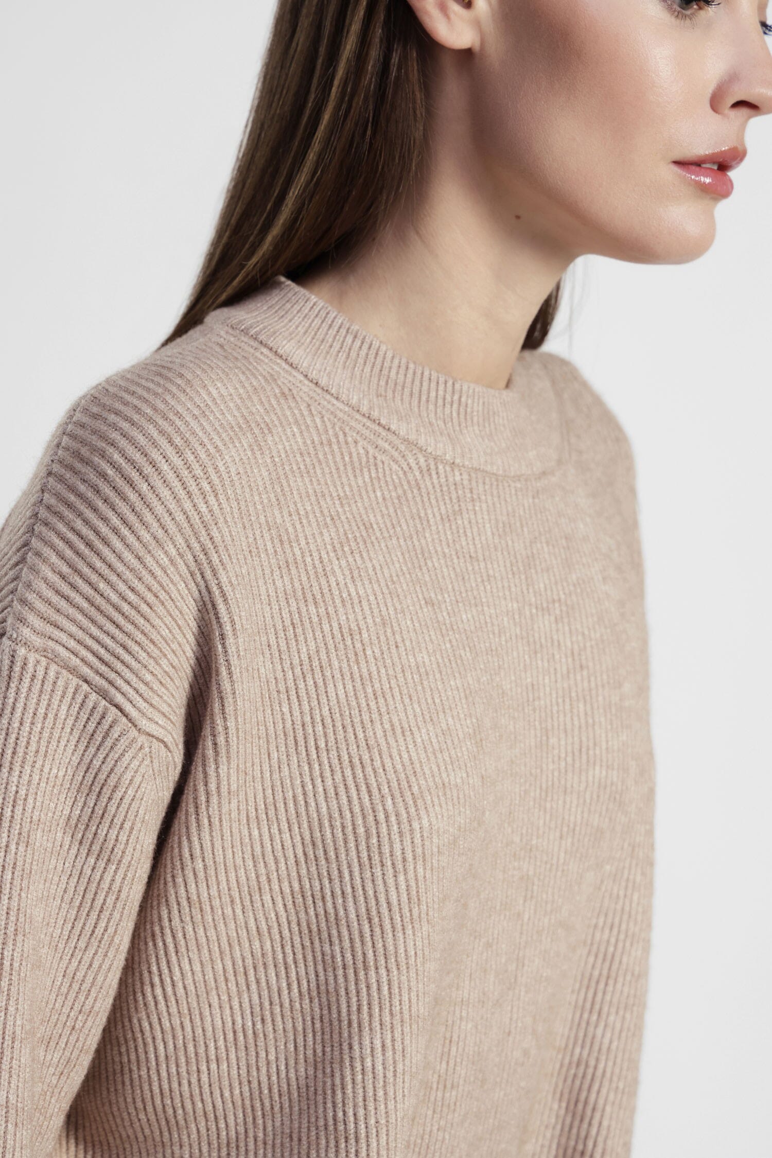 Dixie Round Neck Ribbed Sweater