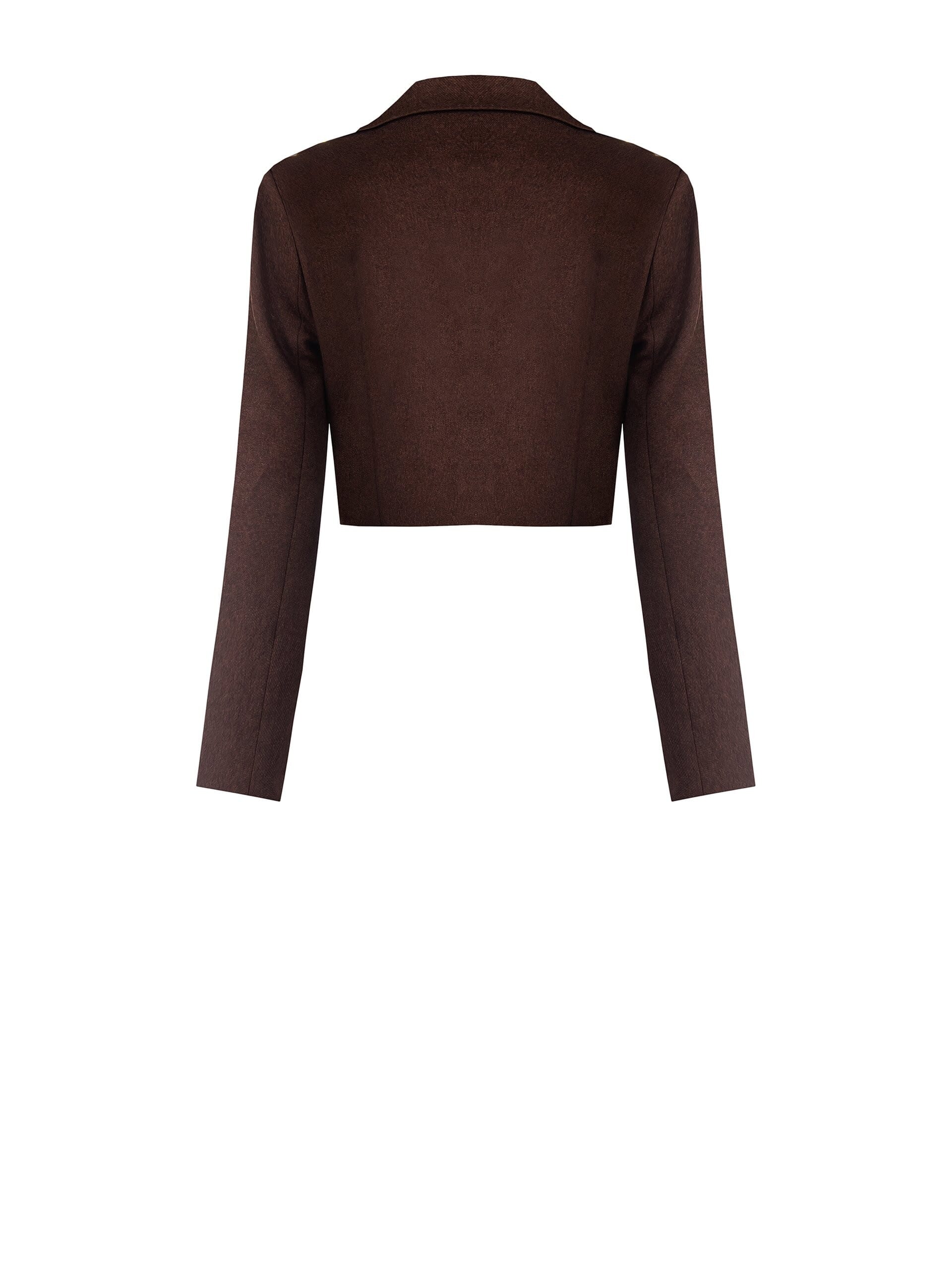 Giacca Blazer Crop Con Cinturino Rinascimento