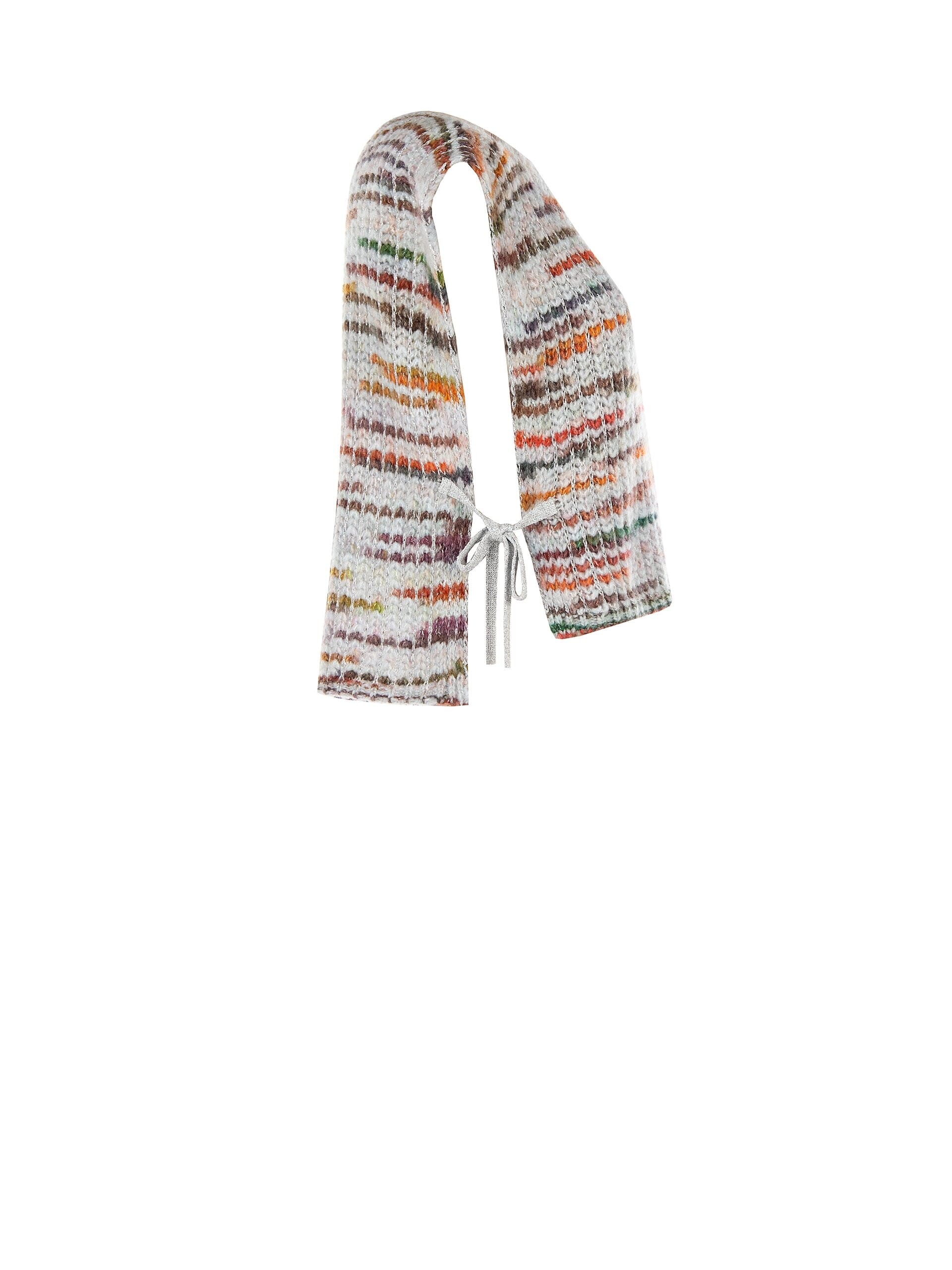 Gilet In Maglia Intrecciata Con Lurex E Laccetti Sui Lati Rinascimento