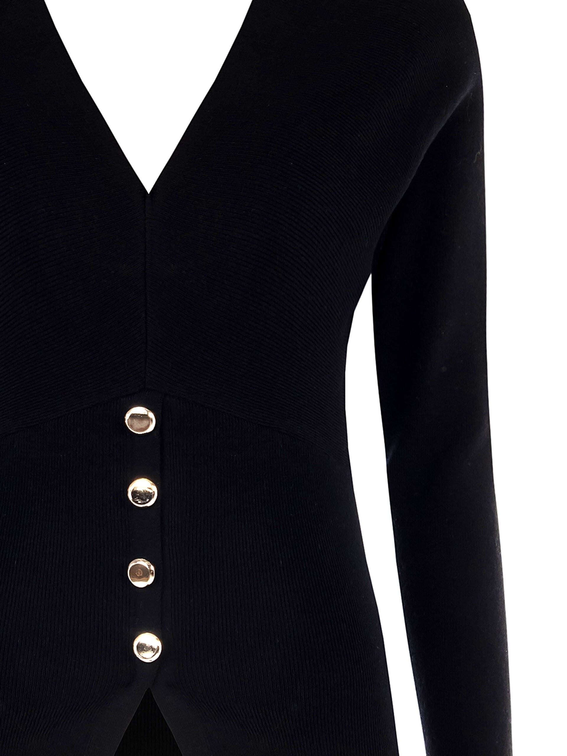 Maglione Aderente Con Doppio Scollo A V Rinascimento