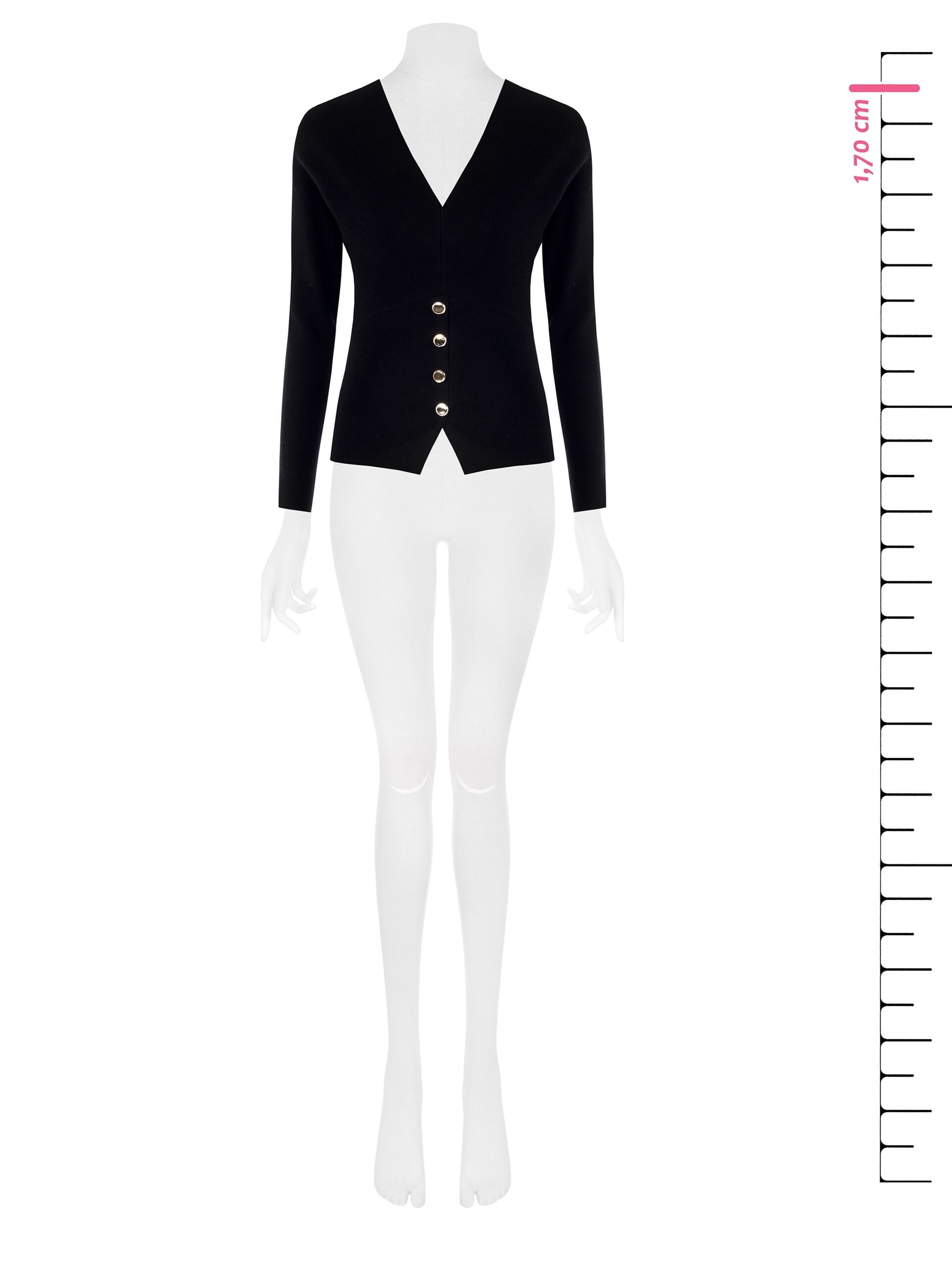 Maglione Aderente Con Doppio Scollo A V Rinascimento