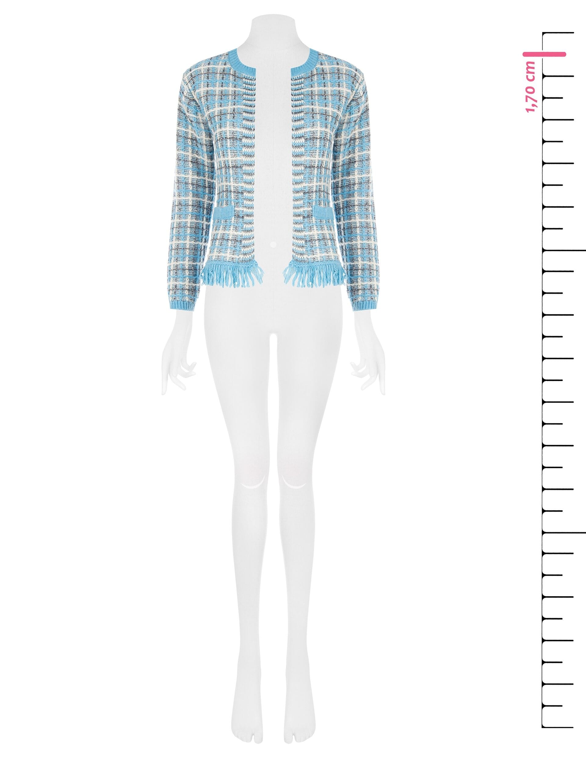 Cardigan ouvert avec un fil de Lurex Rinascimento