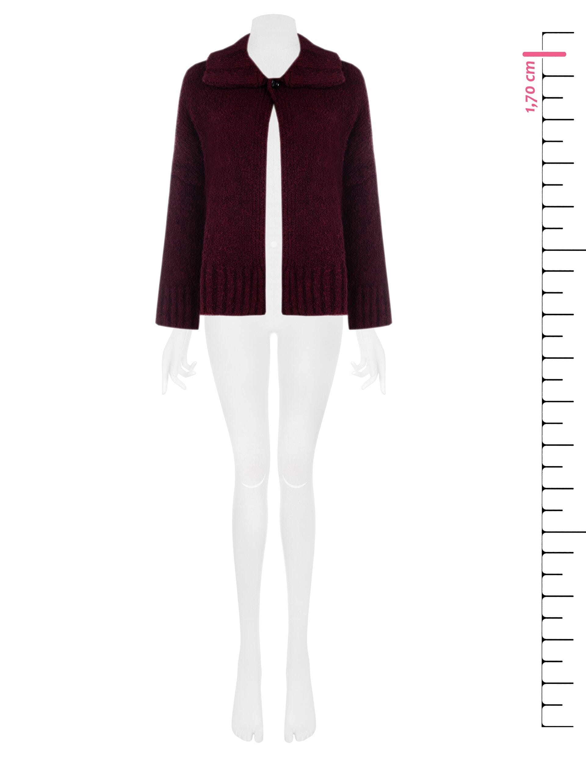 Rinascimento Mohair Blend Knitted Short Overcoat