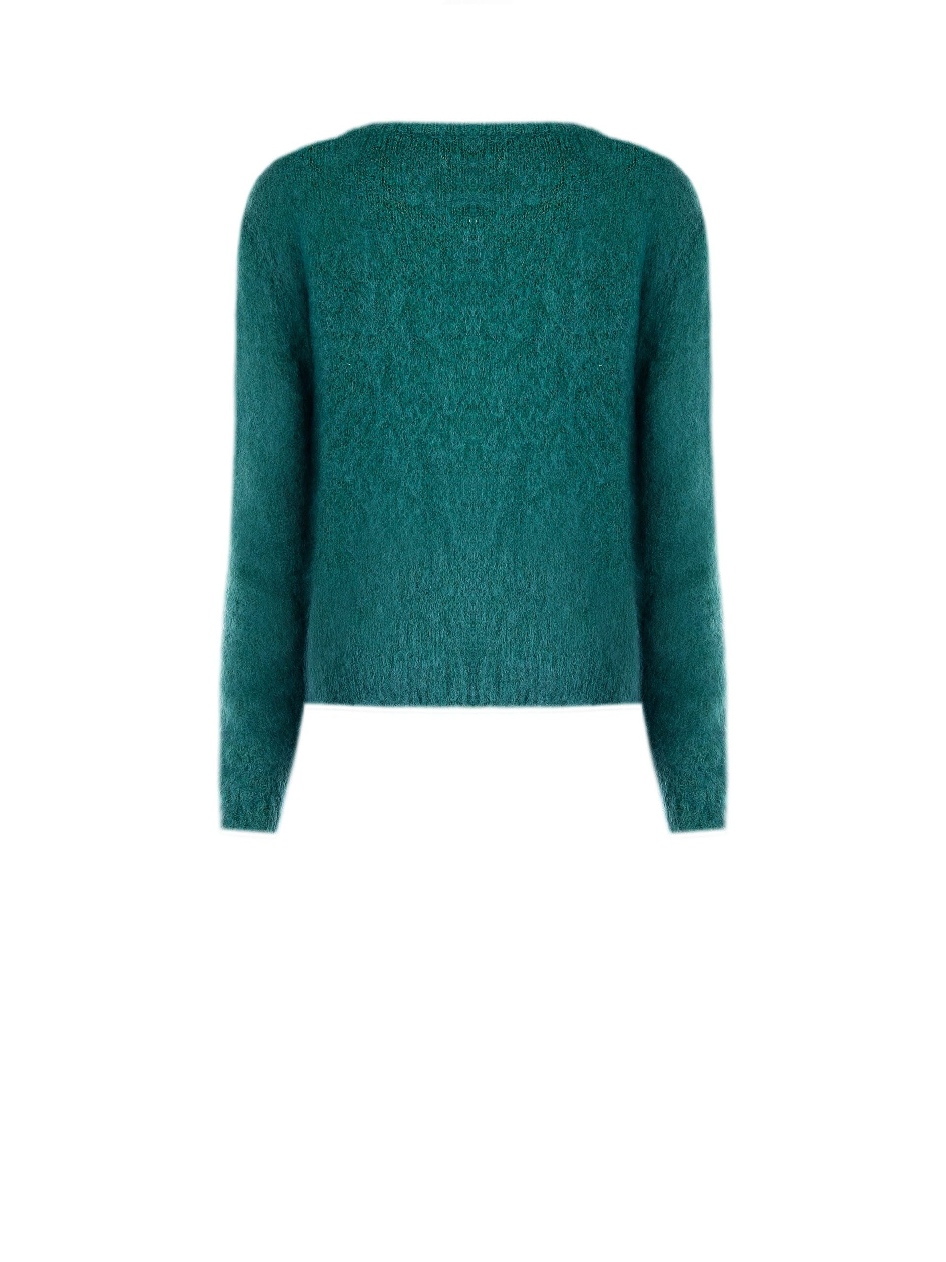 Maglione Peloso Con Cristalli Cabochon Al Girocollo Rinascimento